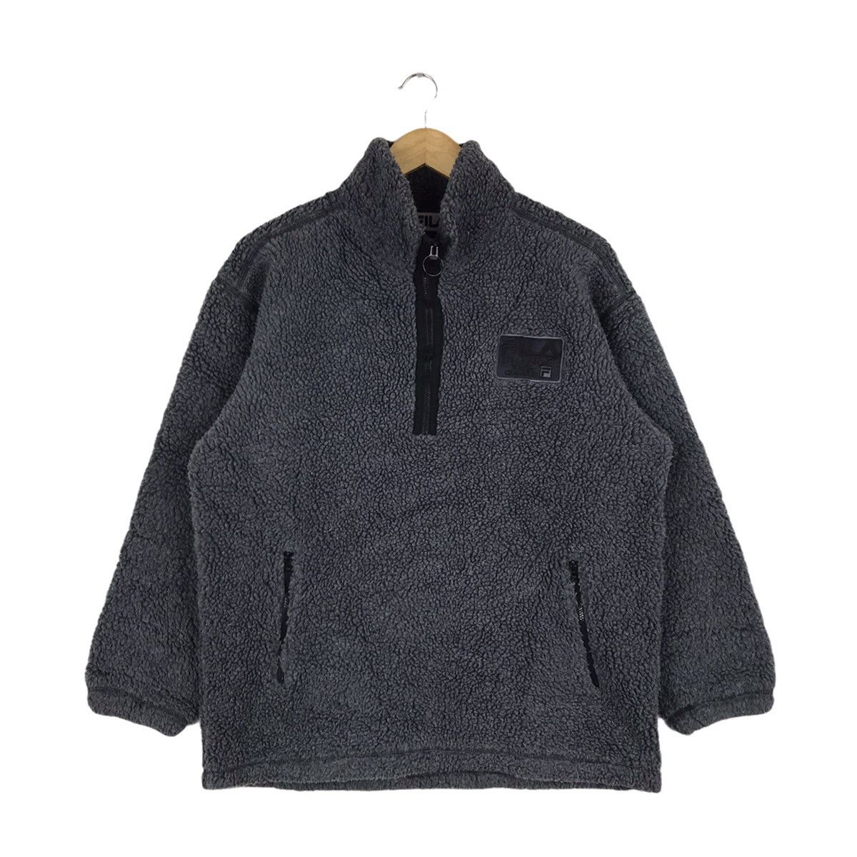 Fila Vintage 90s Fila Minimalist Half Zipper Fleece Sweatshirt Size US M / EU 48-50 / 2 - 1 Thumbnail