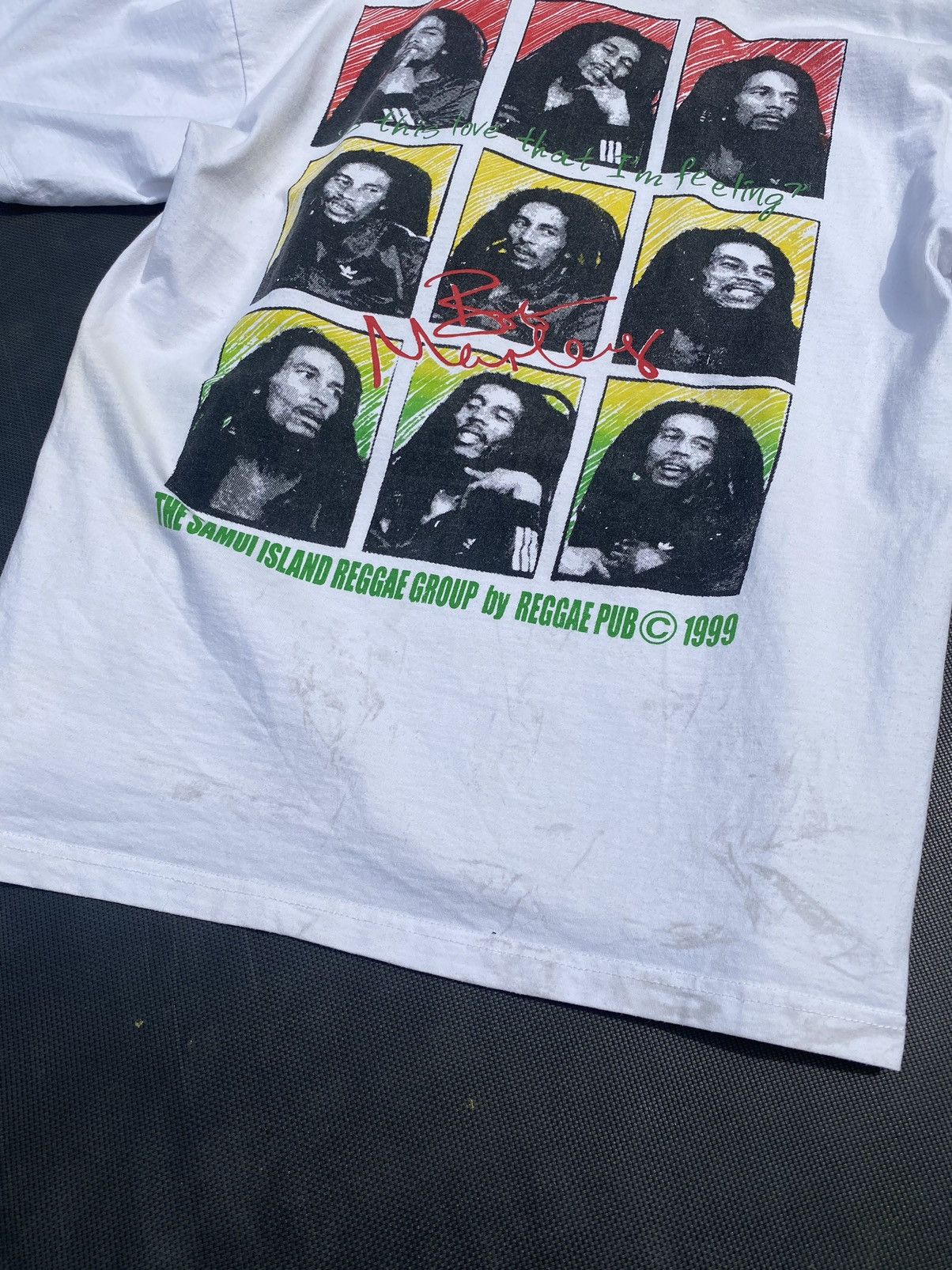 Band Tees RERE🫑Vintage 1999 BoB Marley Samui Island REGGAE Size US L / EU 52-54 / 3 - 4 Thumbnail
