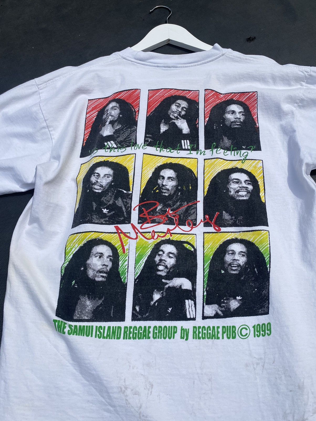 Band Tees RERE🫑Vintage 1999 BoB Marley Samui Island REGGAE Size US L / EU 52-54 / 3 - 3 Thumbnail