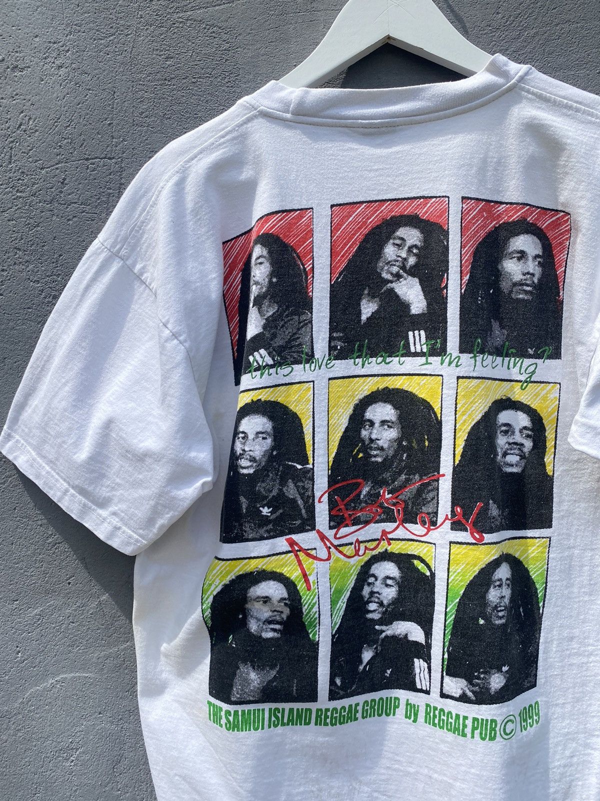 Band Tees RERE🫑Vintage 1999 BoB Marley Samui Island REGGAE Size US L / EU 52-54 / 3 - 2 Thumbnail
