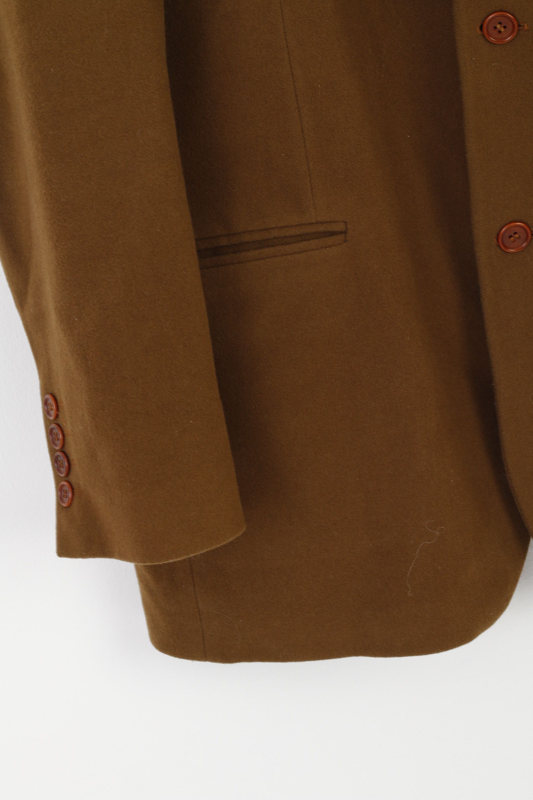 Vintage Varners Men 54 44 Blazer Brown Wool Cashmere 0650 Size 44R - 3 Thumbnail