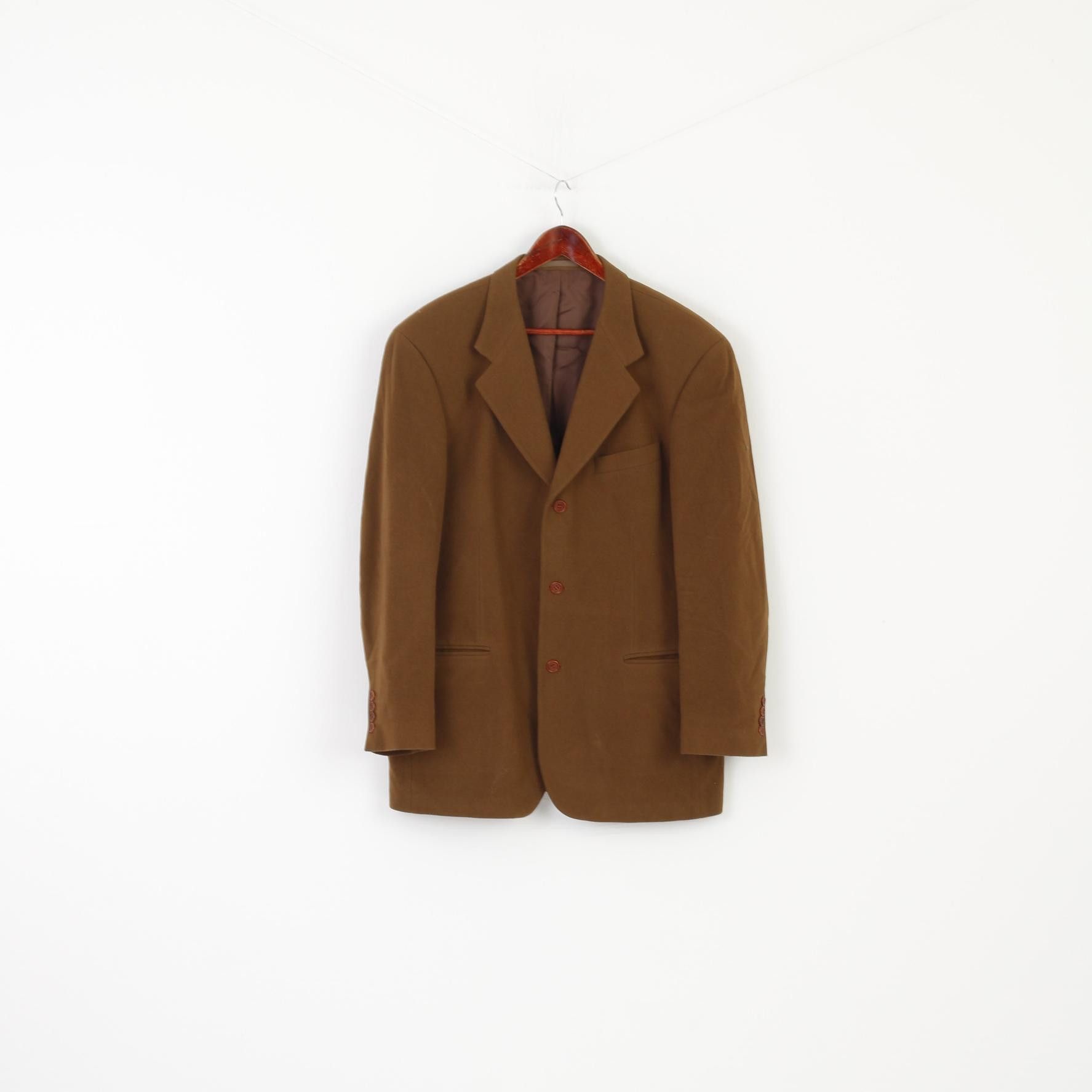 Vintage Varners Men 54 44 Blazer Brown Wool Cashmere 0650 Size 44R - 1 Thumbnail