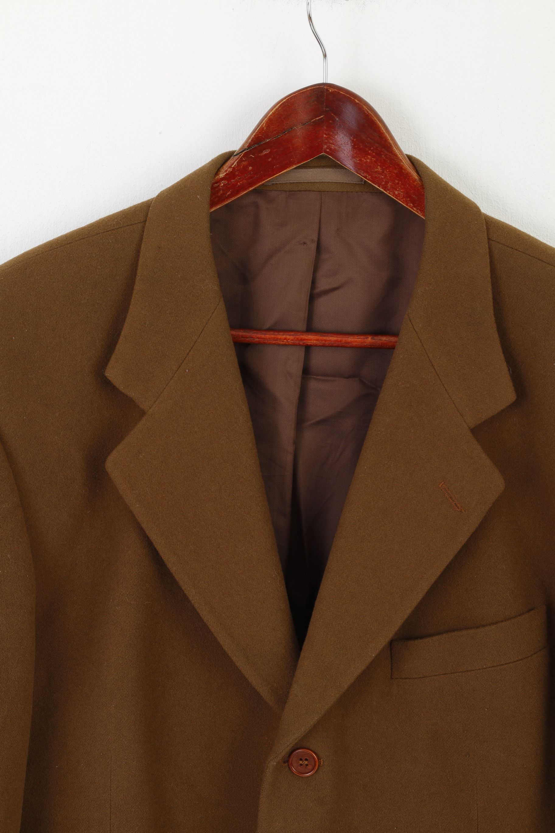 Vintage Varners Men 54 44 Blazer Brown Wool Cashmere 0650 Size 44R - 2 Thumbnail