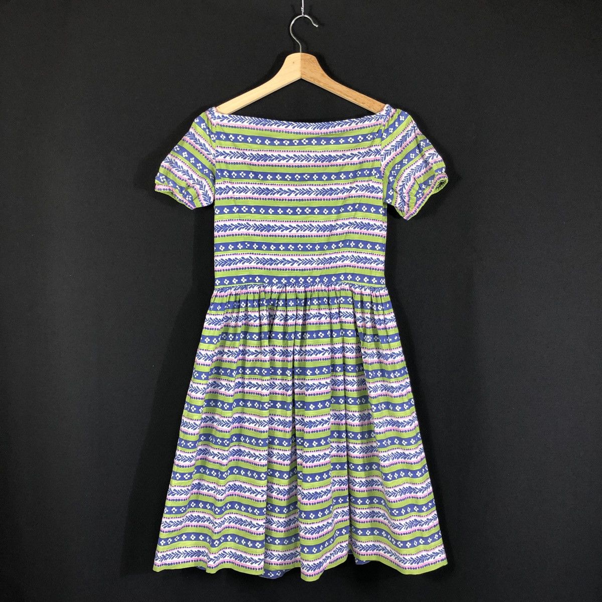 Prada Prada Boat Neck Abstract Stripes Summer Dress Size S / US 4 / IT 40 - 2 Thumbnail