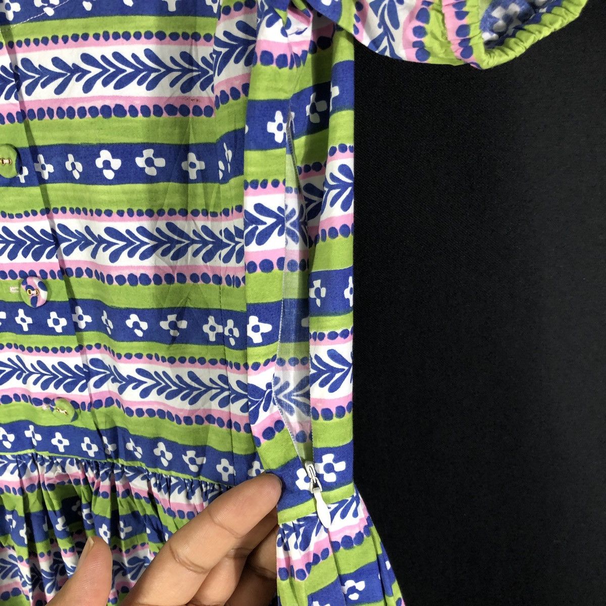 Prada Prada Boat Neck Abstract Stripes Summer Dress Size S / US 4 / IT 40 - 6 Thumbnail
