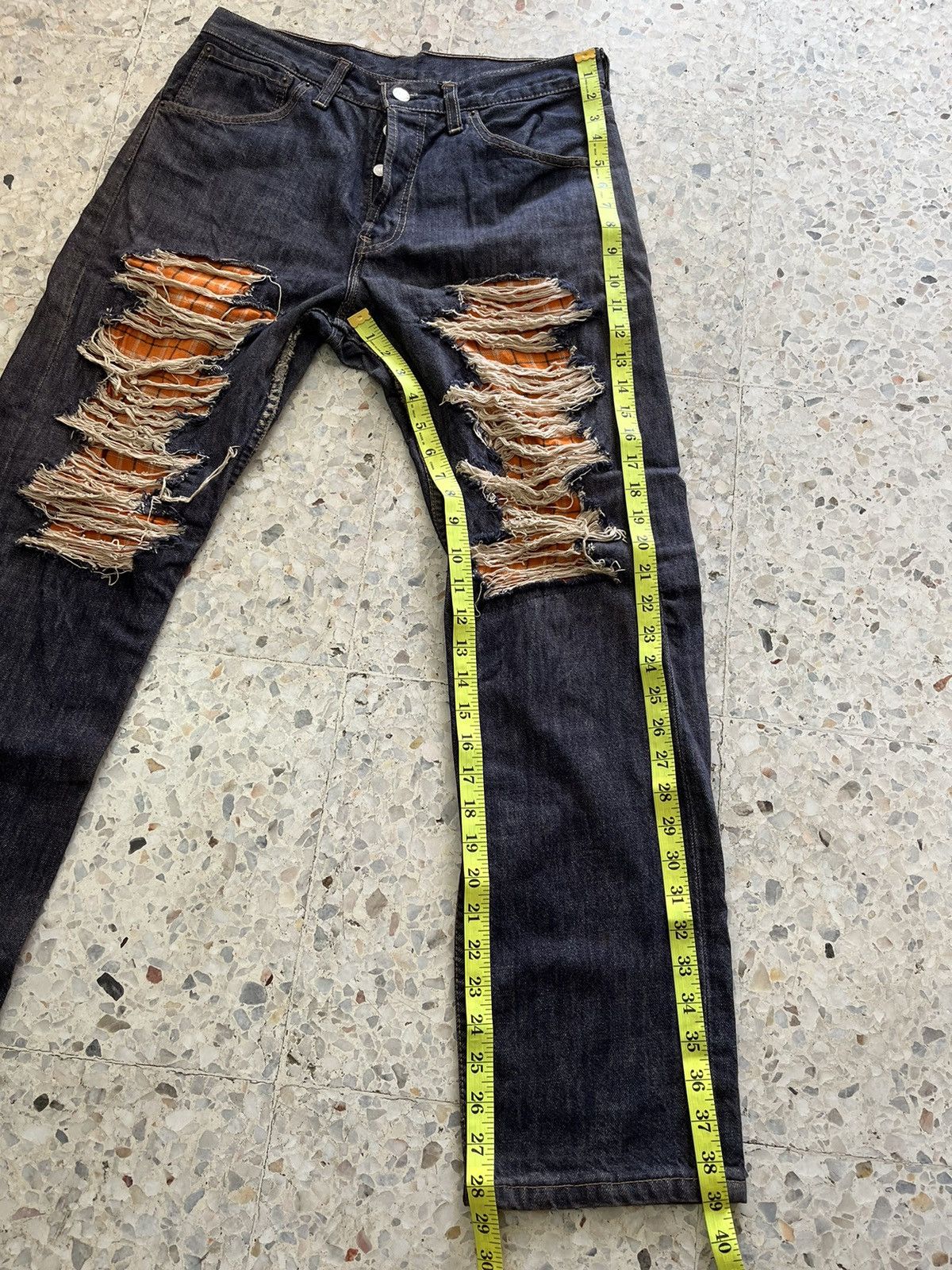 Levi's Vintage Levi’s distress Jeans Kurt Cobain design Size US 30 / EU 46 - 9 Thumbnail