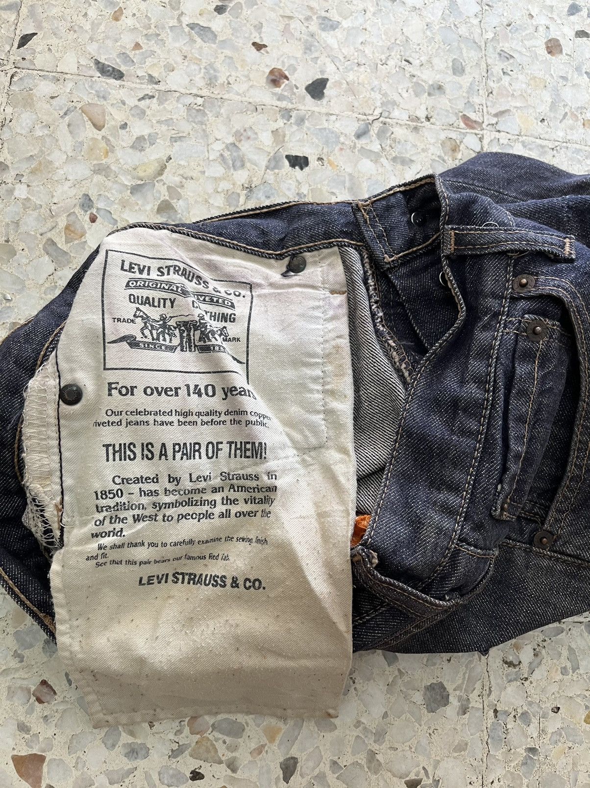 Levi's Vintage Levi’s distress Jeans Kurt Cobain design Size US 30 / EU 46 - 7 Thumbnail