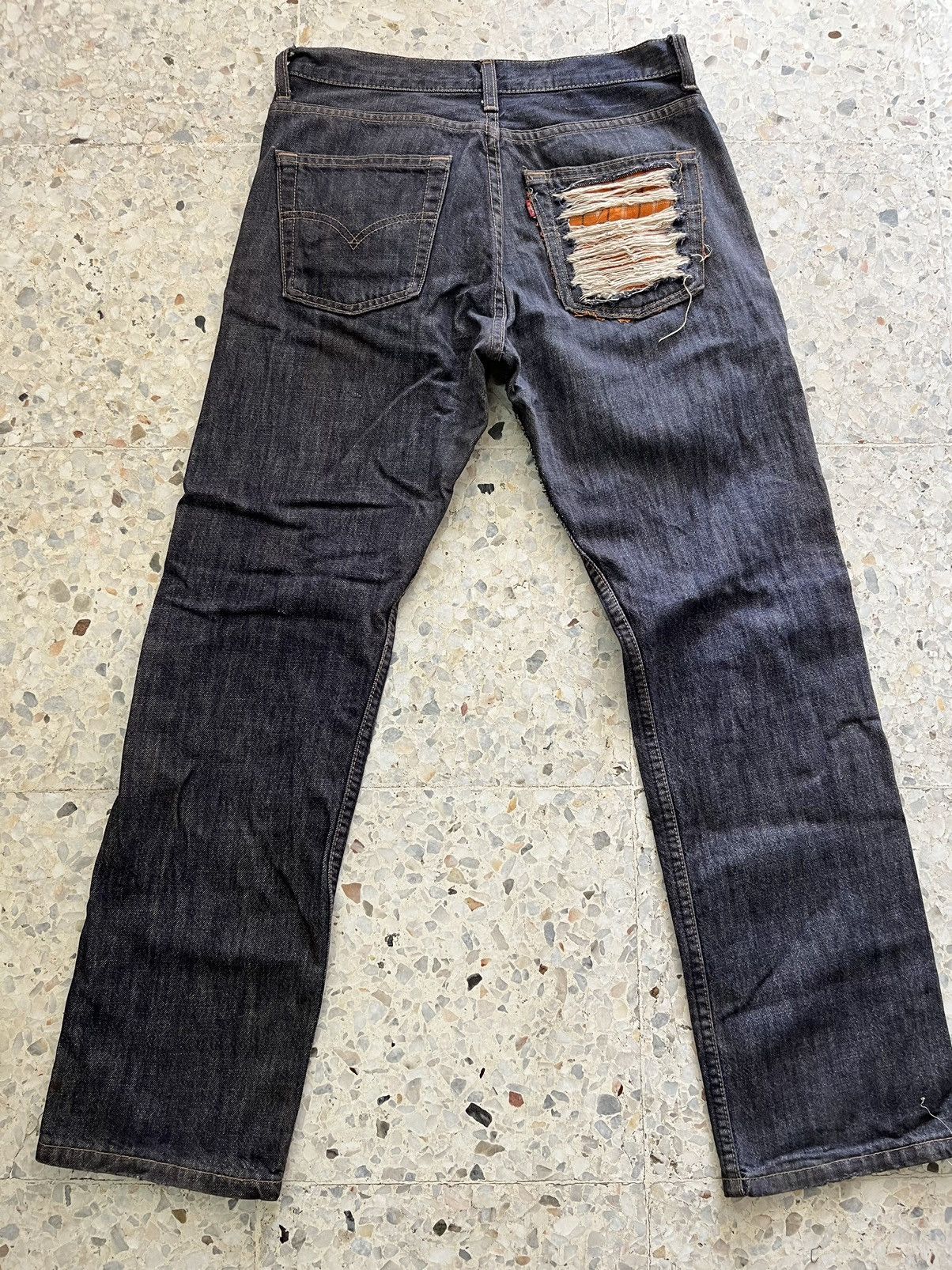 Levi's Vintage Levi’s distress Jeans Kurt Cobain design Size US 30 / EU 46 - 2 Thumbnail
