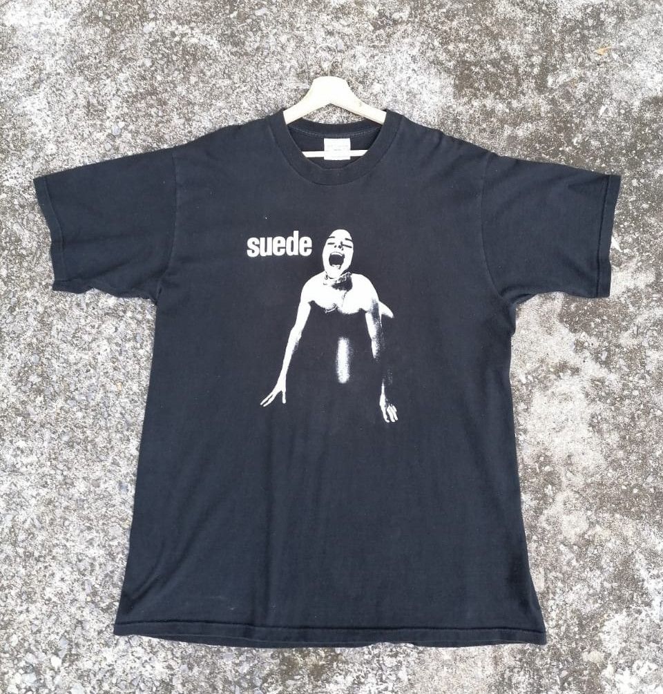 image of 1990X Clothing x Band Tees Vintage Suede Black Tshirt, Men's (Size 2XL)