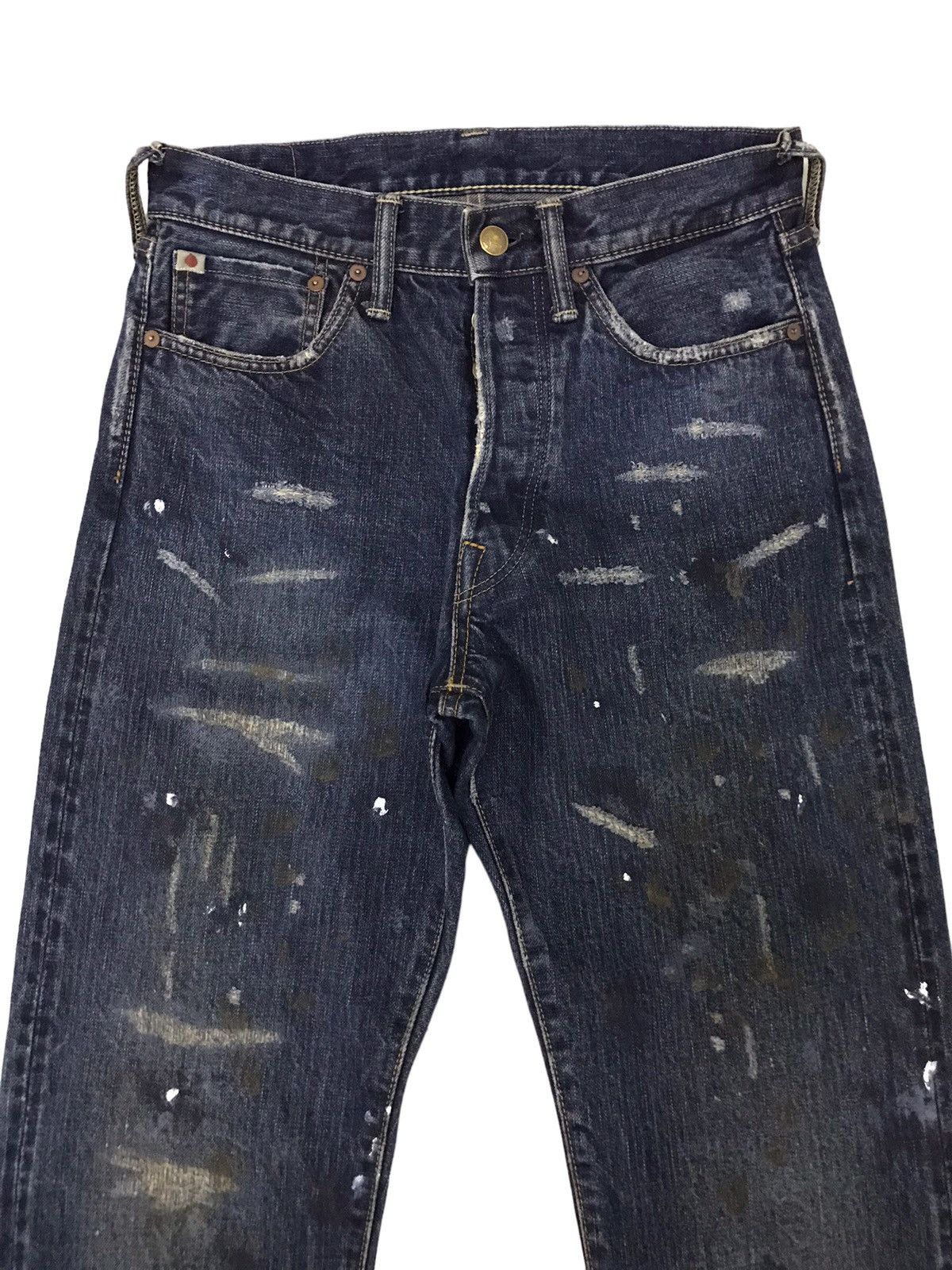 45rpm 45rpm Studio Horsehide Rusty Paint Splatter Selvedge Jeans Size US 29 - 2 Thumbnail