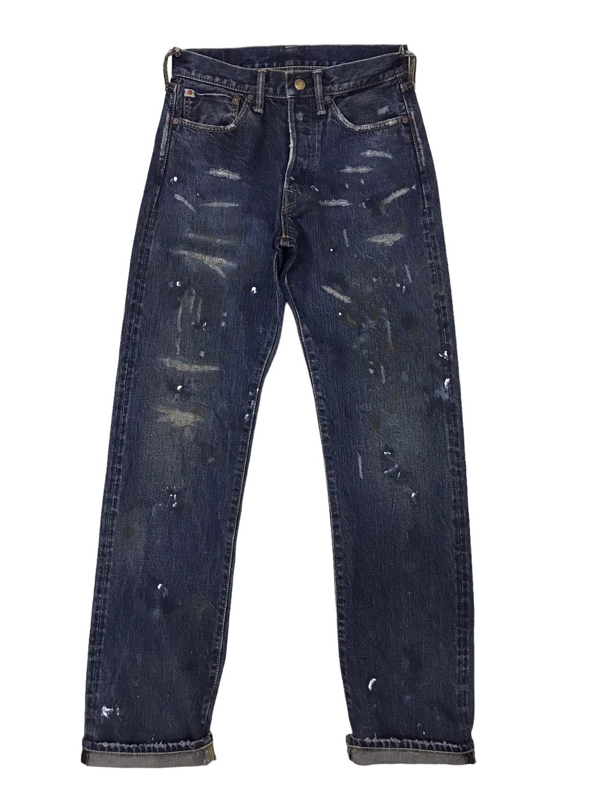 45rpm 45rpm Studio Horsehide Rusty Paint Splatter Selvedge Jeans Size US 29 - 9 Thumbnail