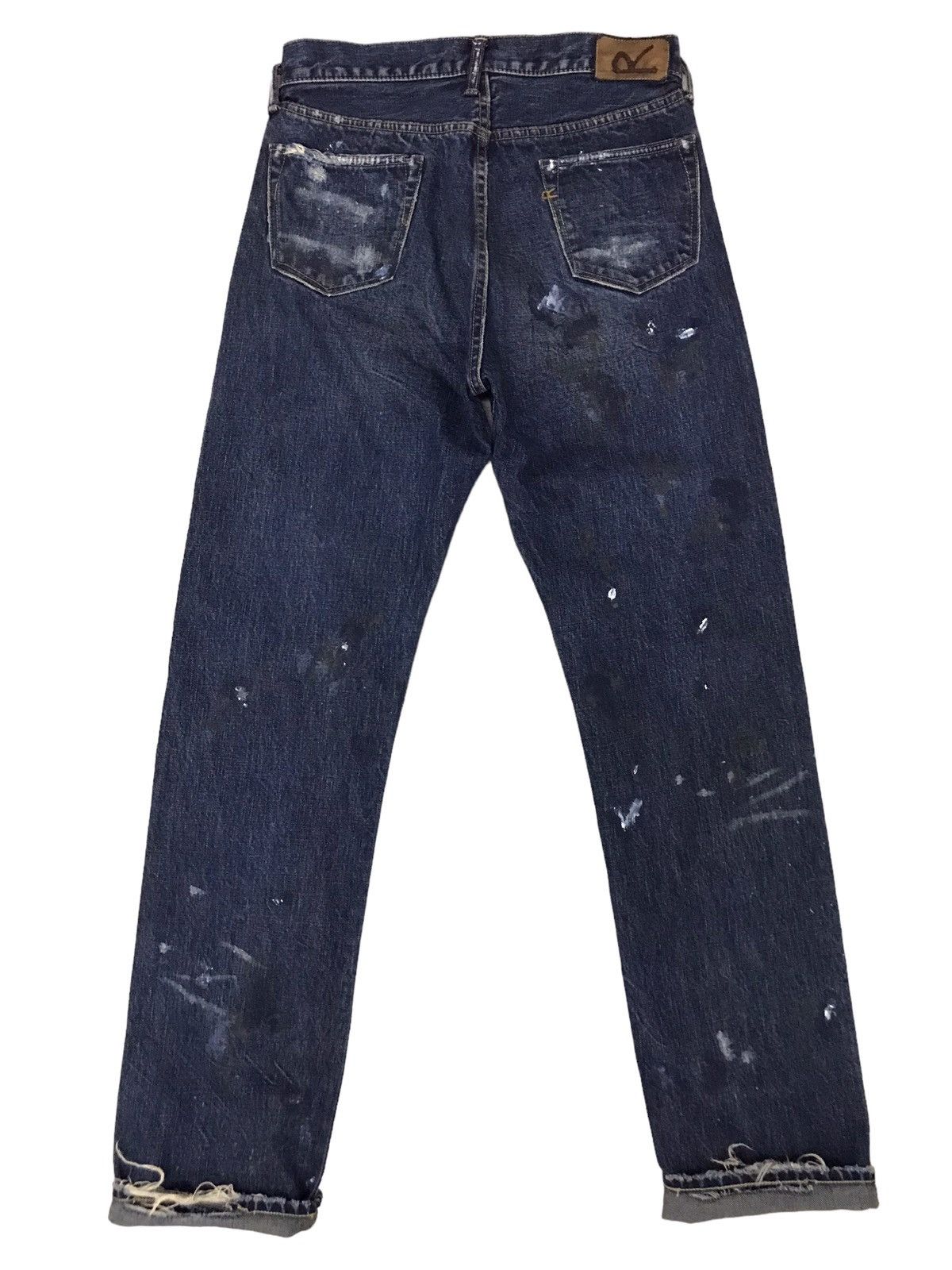 45rpm 45rpm Studio Horsehide Rusty Paint Splatter Selvedge Jeans Size US 29 - 10 Thumbnail