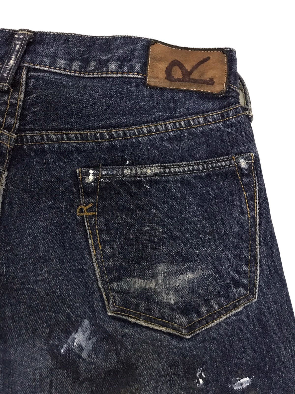 45rpm 45rpm Studio Horsehide Rusty Paint Splatter Selvedge Jeans Size US 29 - 15 Thumbnail