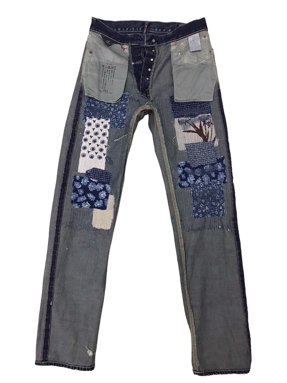 45rpm 45rpm Studio Horsehide Rusty Paint Splatter Selvedge Jeans Size US 29 - 20 Thumbnail