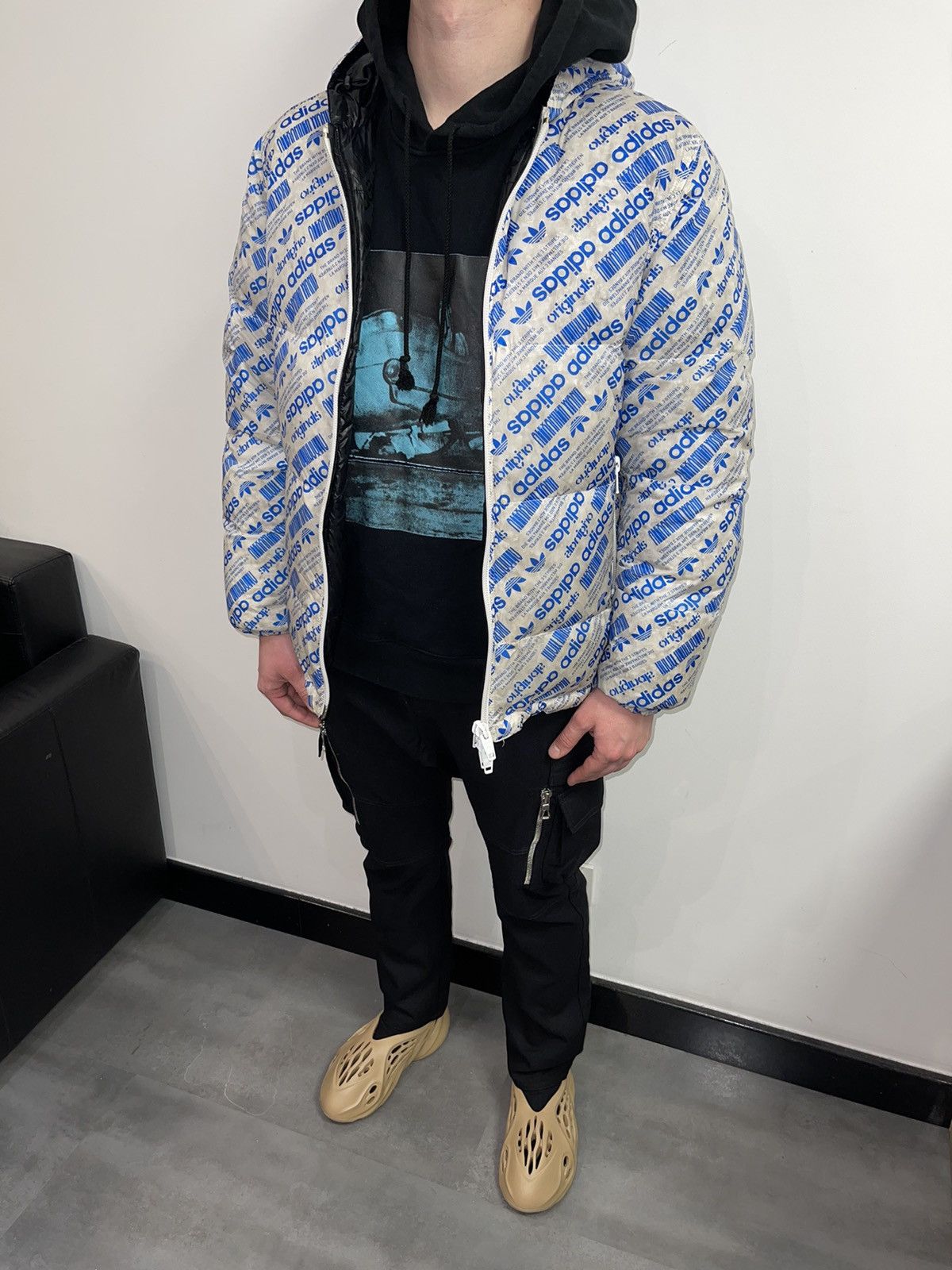 Adidas × Alexander Wang Alexander Wang X Adidas All Over Printed Logo Down Jacket Size US M / EU 48-50 / 2 - 2 Thumbnail