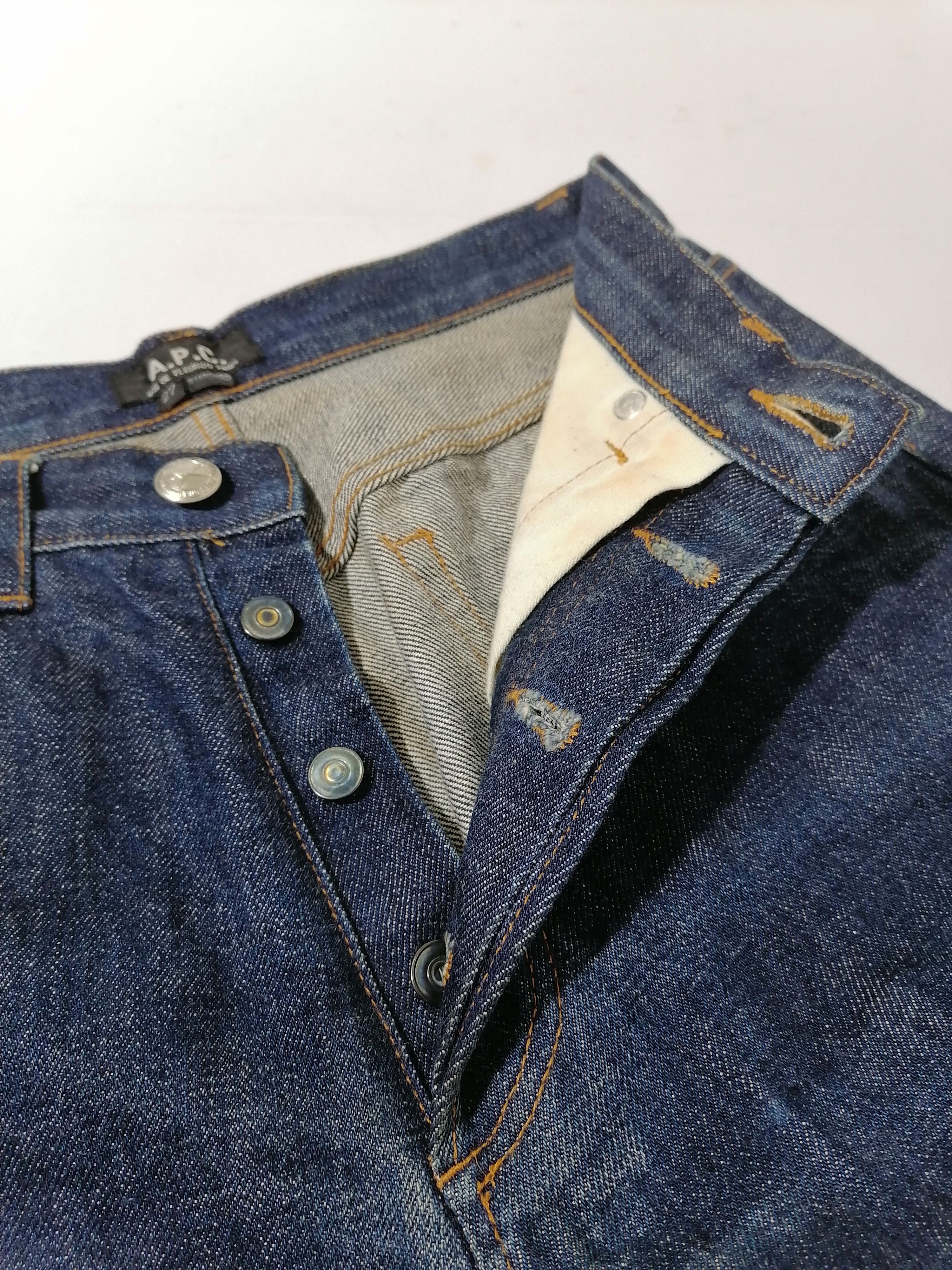 A.P.C. × Japanese Brand A.P.C. Selvedge Fly Button Denim Jeans Size US 26 / EU 42 - 5 Thumbnail