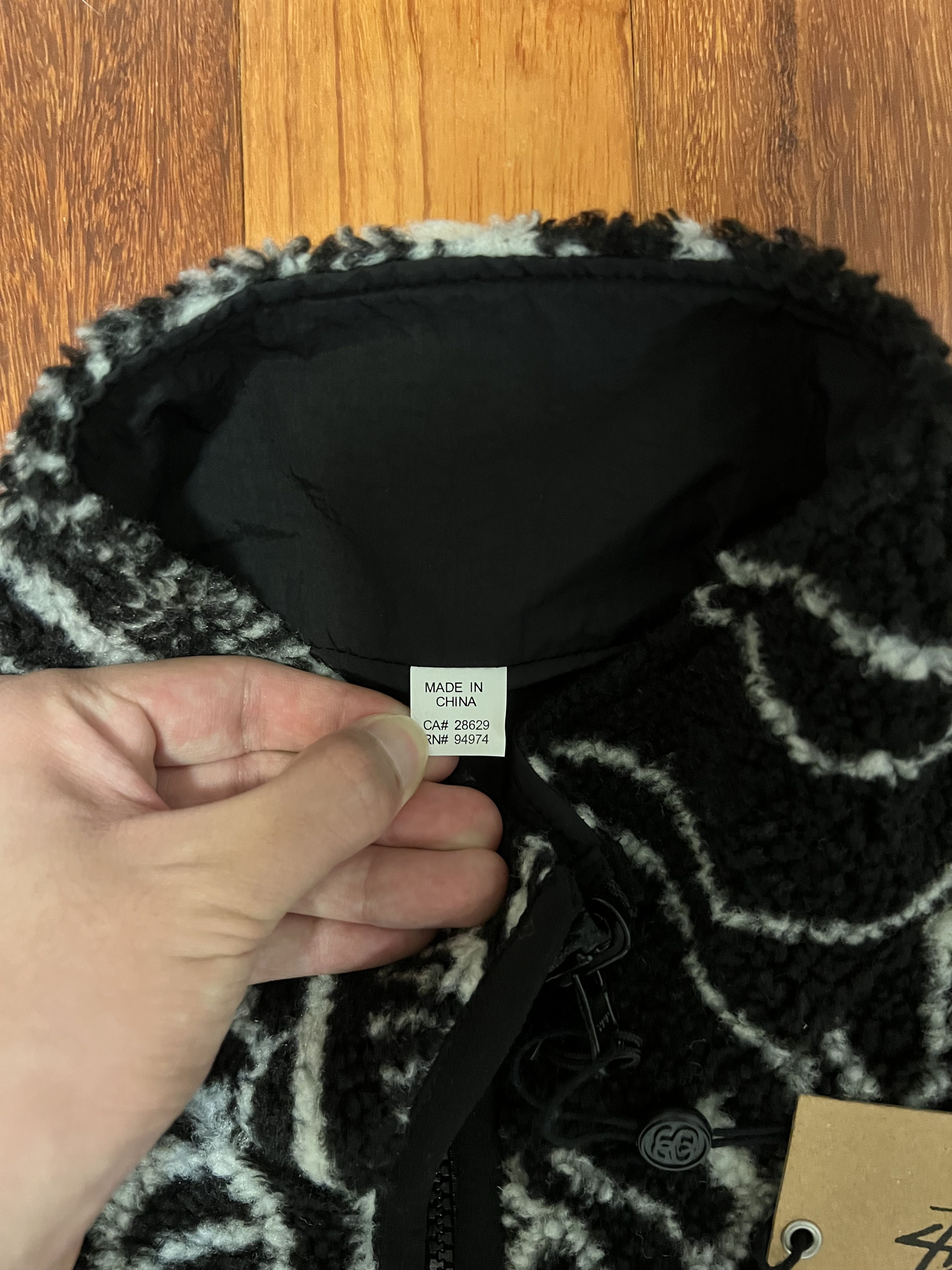 Stussy 💚 Stussy Dragon Sherpa Jacket Black FW22 Large NEW Size US L / EU 52-54 / 3 - 11 Thumbnail