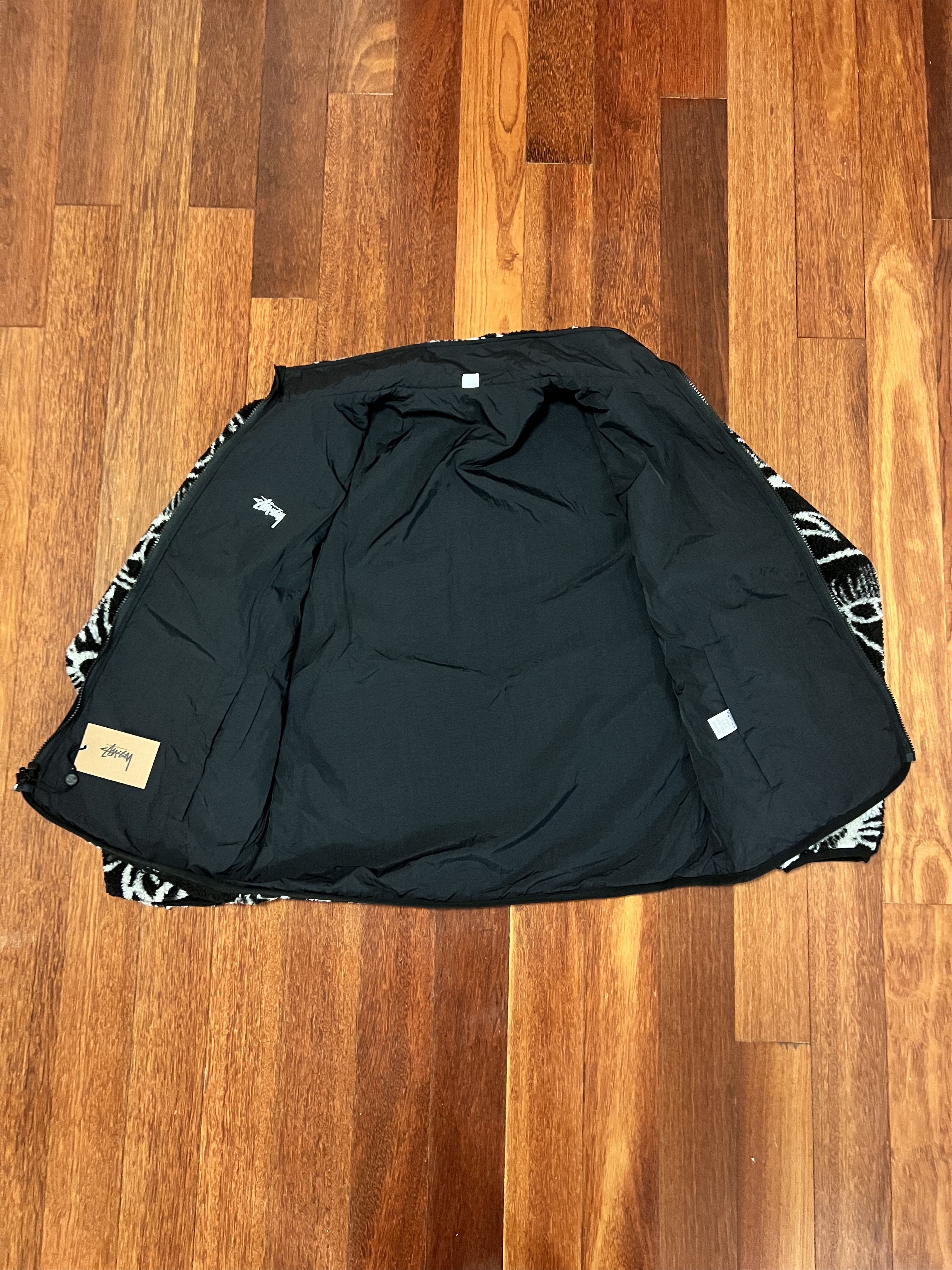 Stussy 💚 Stussy Dragon Sherpa Jacket Black FW22 Large NEW Size US L / EU 52-54 / 3 - 7 Thumbnail