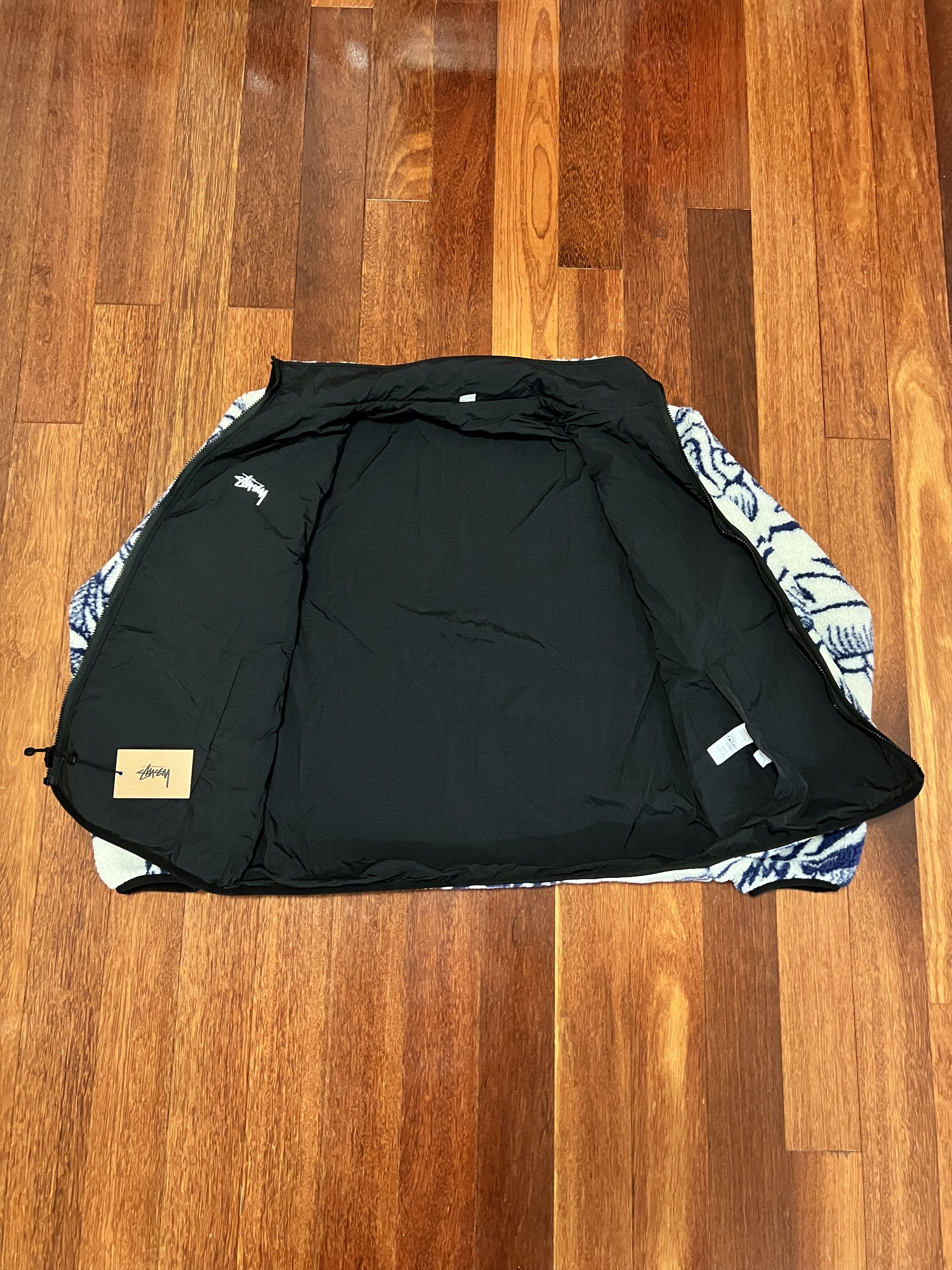 Stussy 💚 FW22 Stussy Dragon Sherpa Jacket White X-Large NEW Size US XL / EU 56 / 4 - 7 Thumbnail