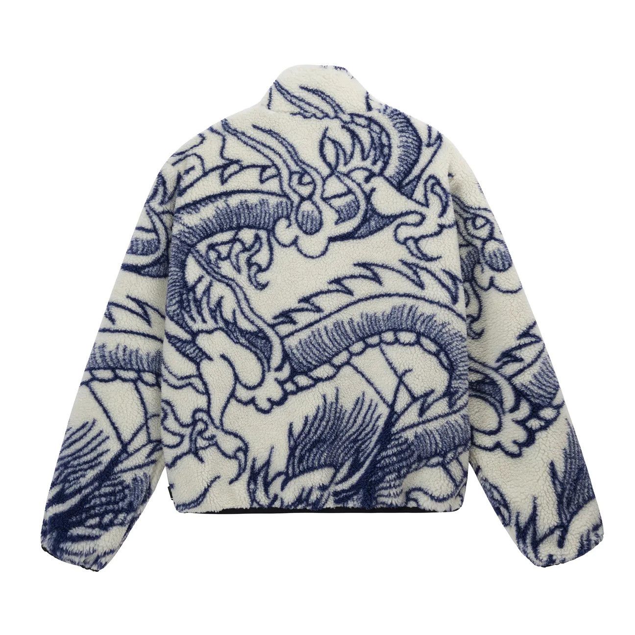 Stussy 💚 FW22 Stussy Dragon Sherpa Jacket White X-Large NEW Size US XL / EU 56 / 4 - 2 Thumbnail