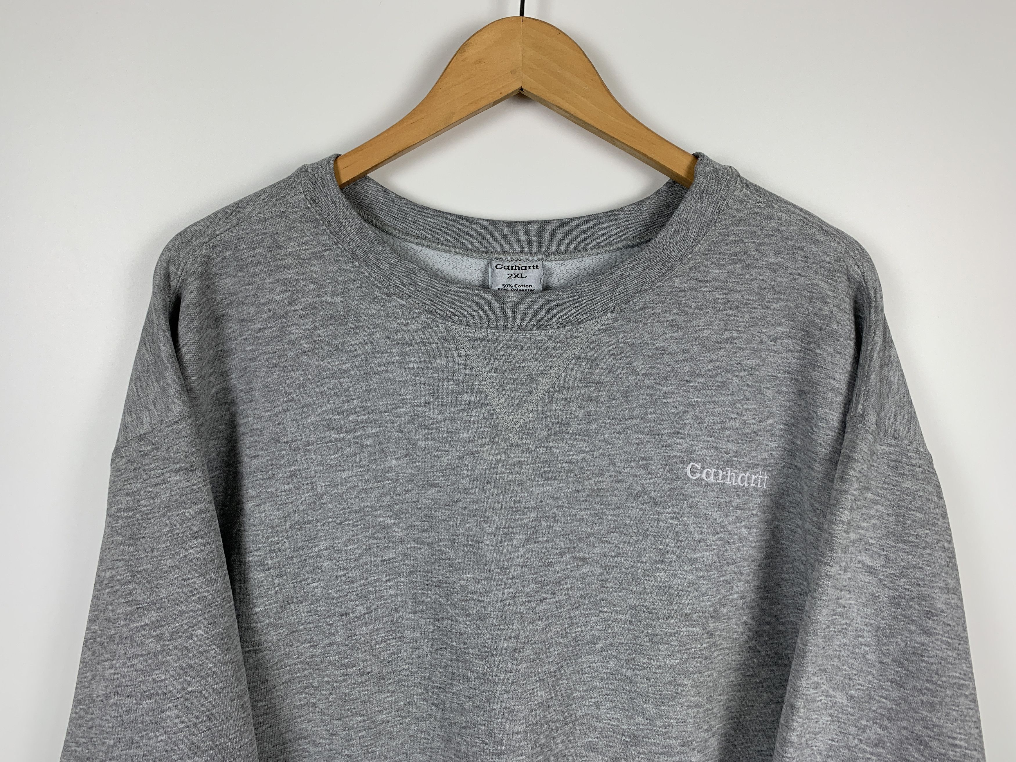 Carhartt × Carhartt Wip × Vintage Vintage Carhartt Embroidered Spellout Crewneck Sweatshirt Size US XXL / EU 58 / 5 - 2 Thumbnail