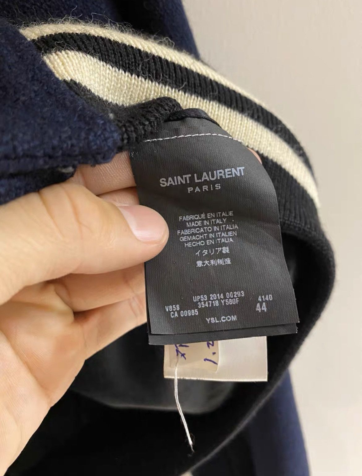 Yves Saint Laurent Saint Laurent teddy 2014 size 44 navy blue jacket Size US S / EU 44-46 / 1 - 4 Thumbnail