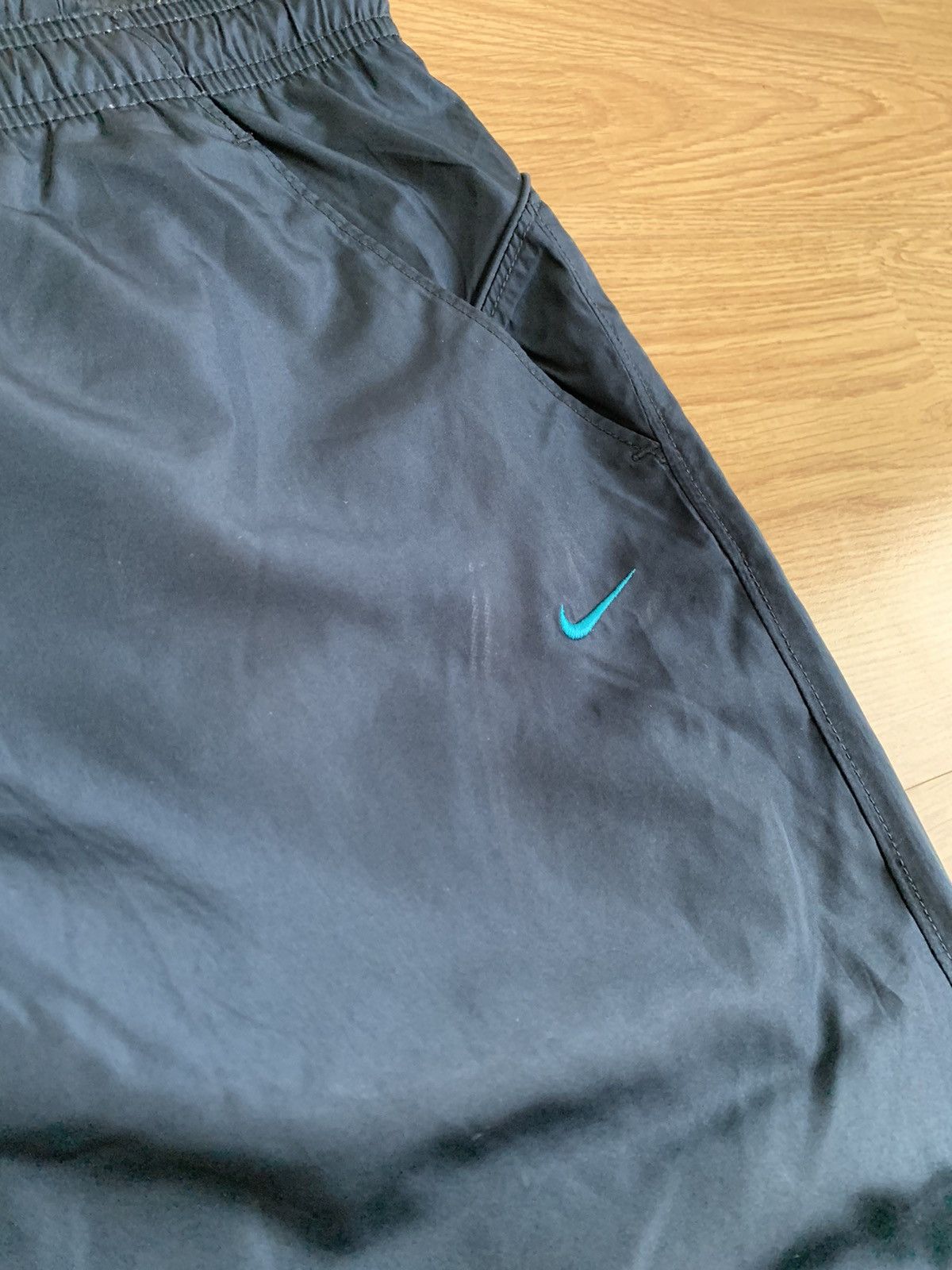 Nike × Vintage Vintage Nike Navy Track Pants Swoosh Drill Size US 30 / EU 46 - 4 Thumbnail