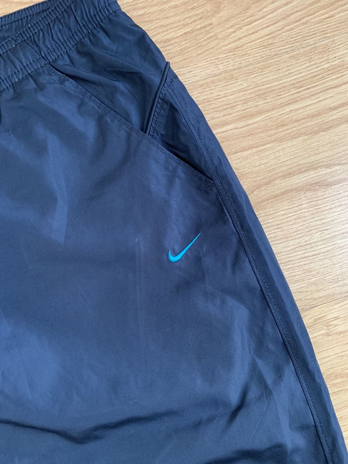 Nike × Vintage Vintage Nike Navy Track Pants Swoosh Drill Size US 30 / EU 46 - 3 Thumbnail