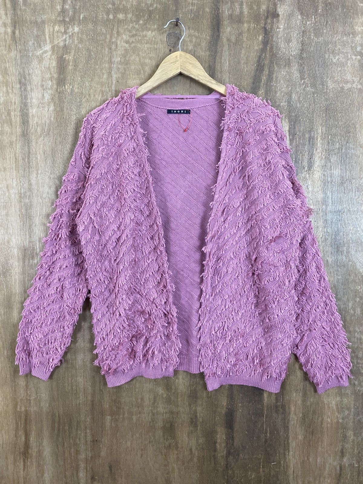 Vintage DL Ingni Pink Mohair Cardigan Knitwear #A1705 Size US M / EU 48-50 / 2 - 1 Thumbnail