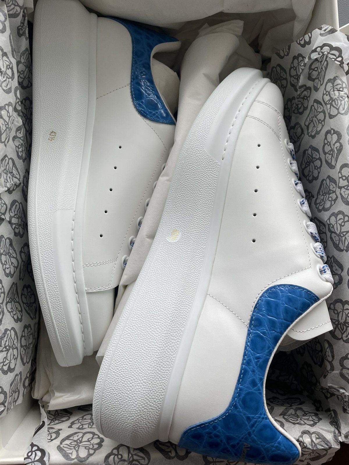Alexander McQueen Signature Limited Edition New Iconic Leather Croc Sneaker Size US 11 / EU 44 - 5 Thumbnail