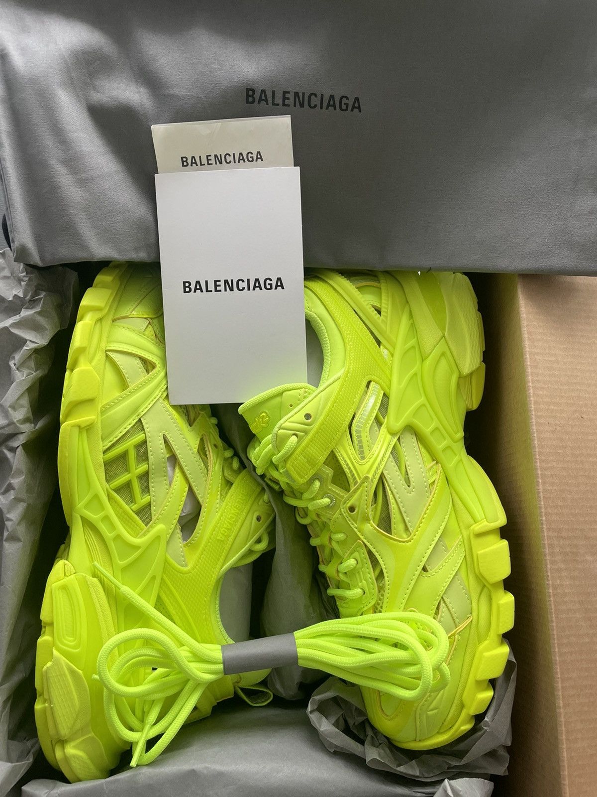 image of Balenciaga Limitededition Runway Track Sneaker Triple S in Fluro, Men's (Size 9)