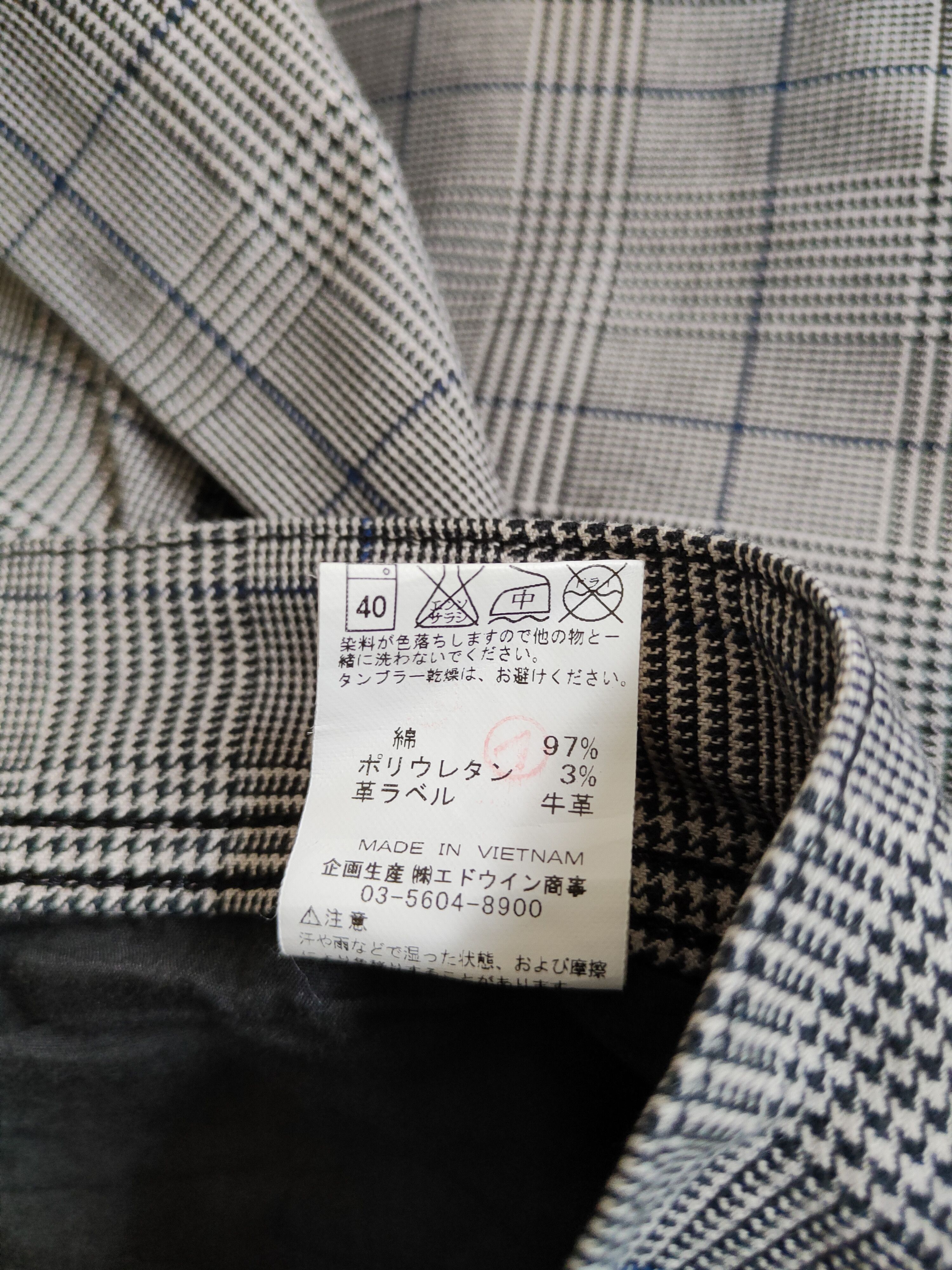 Japanese Brand × Lee Lee Riders Gray/Black checkered buckle back Cargo Pants#5312 Size US 34 / EU 50 - 13 Thumbnail
