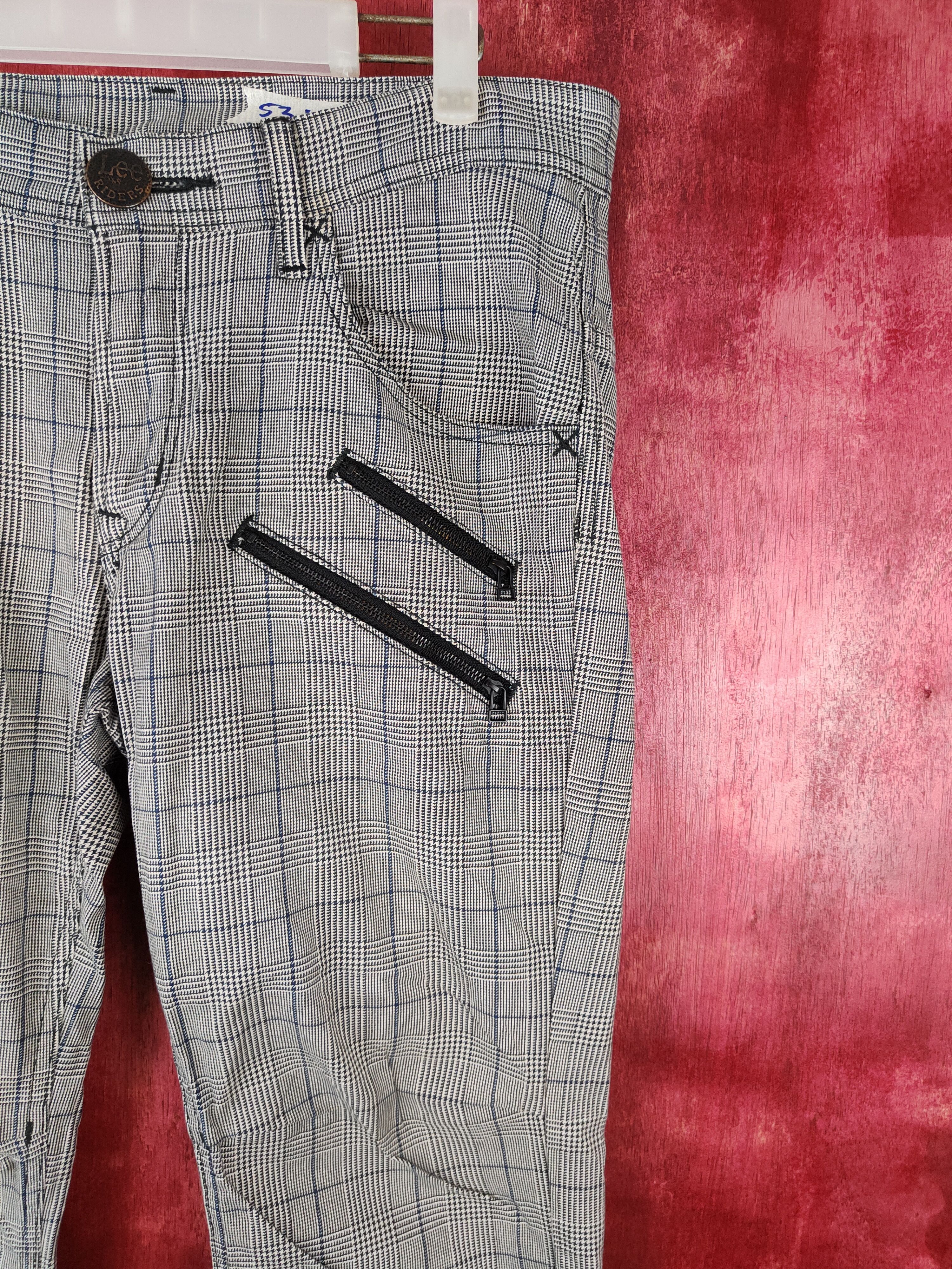 Japanese Brand × Lee Lee Riders Gray/Black checkered buckle back Cargo Pants#5312 Size US 34 / EU 50 - 5 Thumbnail
