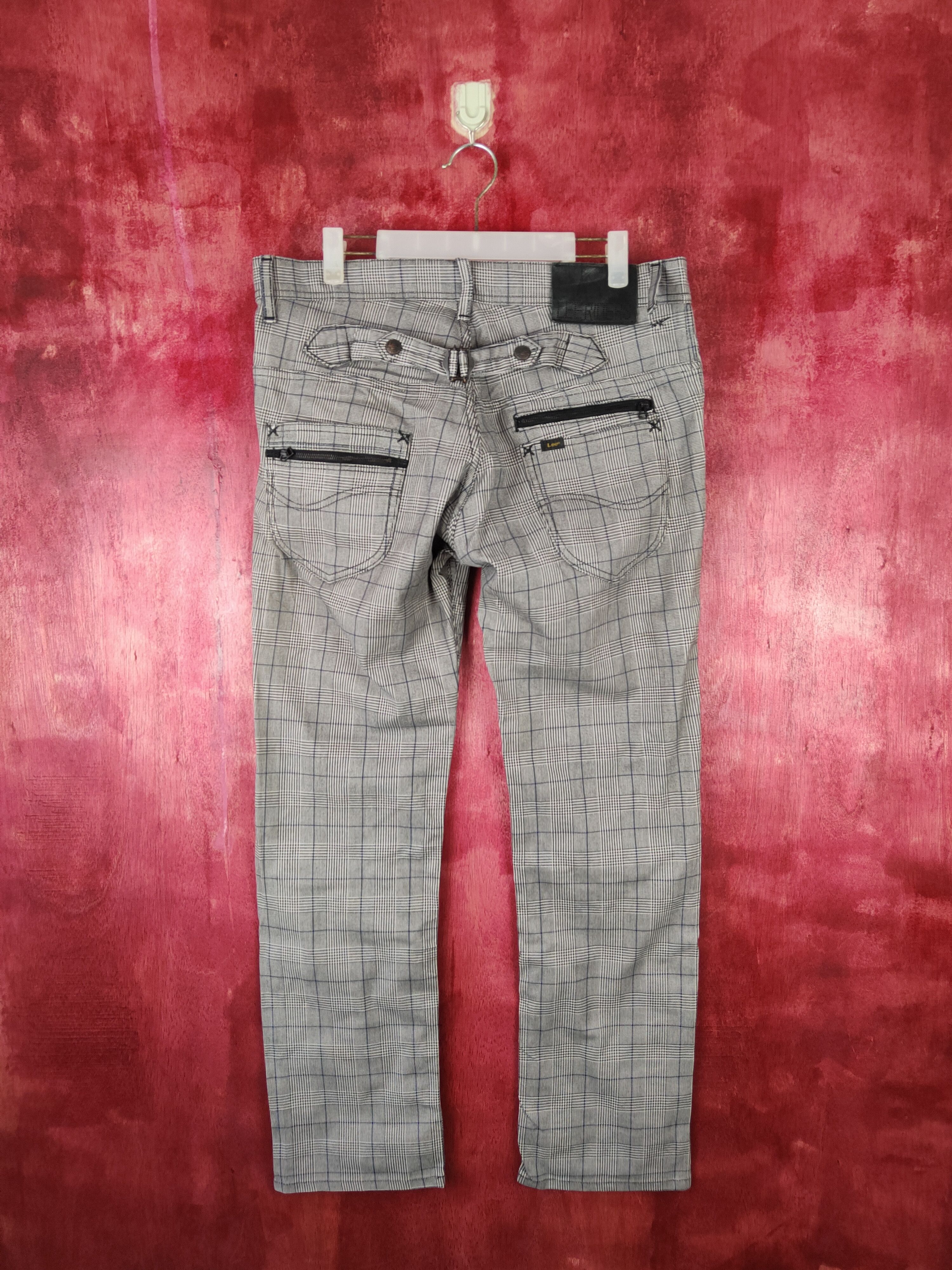 Japanese Brand × Lee Lee Riders Gray/Black checkered buckle back Cargo Pants#5312 Size US 34 / EU 50 - 8 Thumbnail