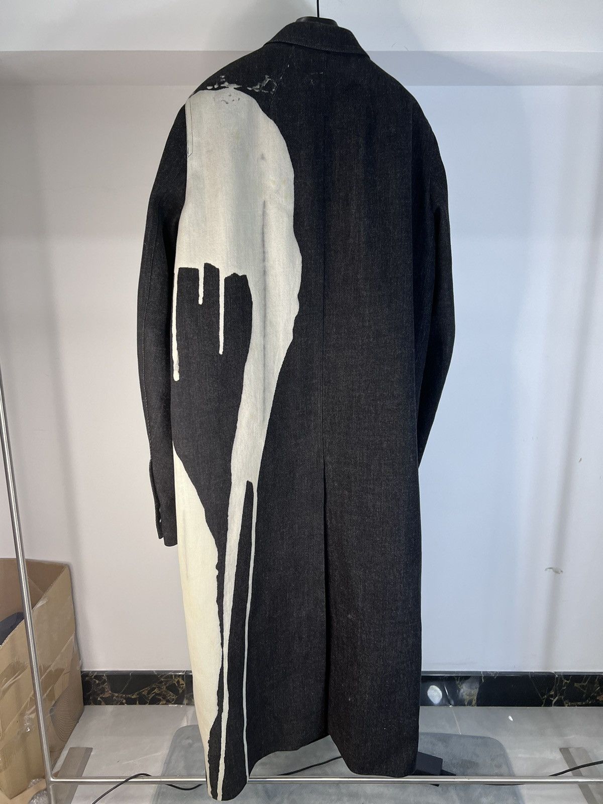 Rick Owens Rick owens RUNWAY FW16 mastodon bleach vomit coat Size US M / EU 48-50 / 2 - 2 Thumbnail