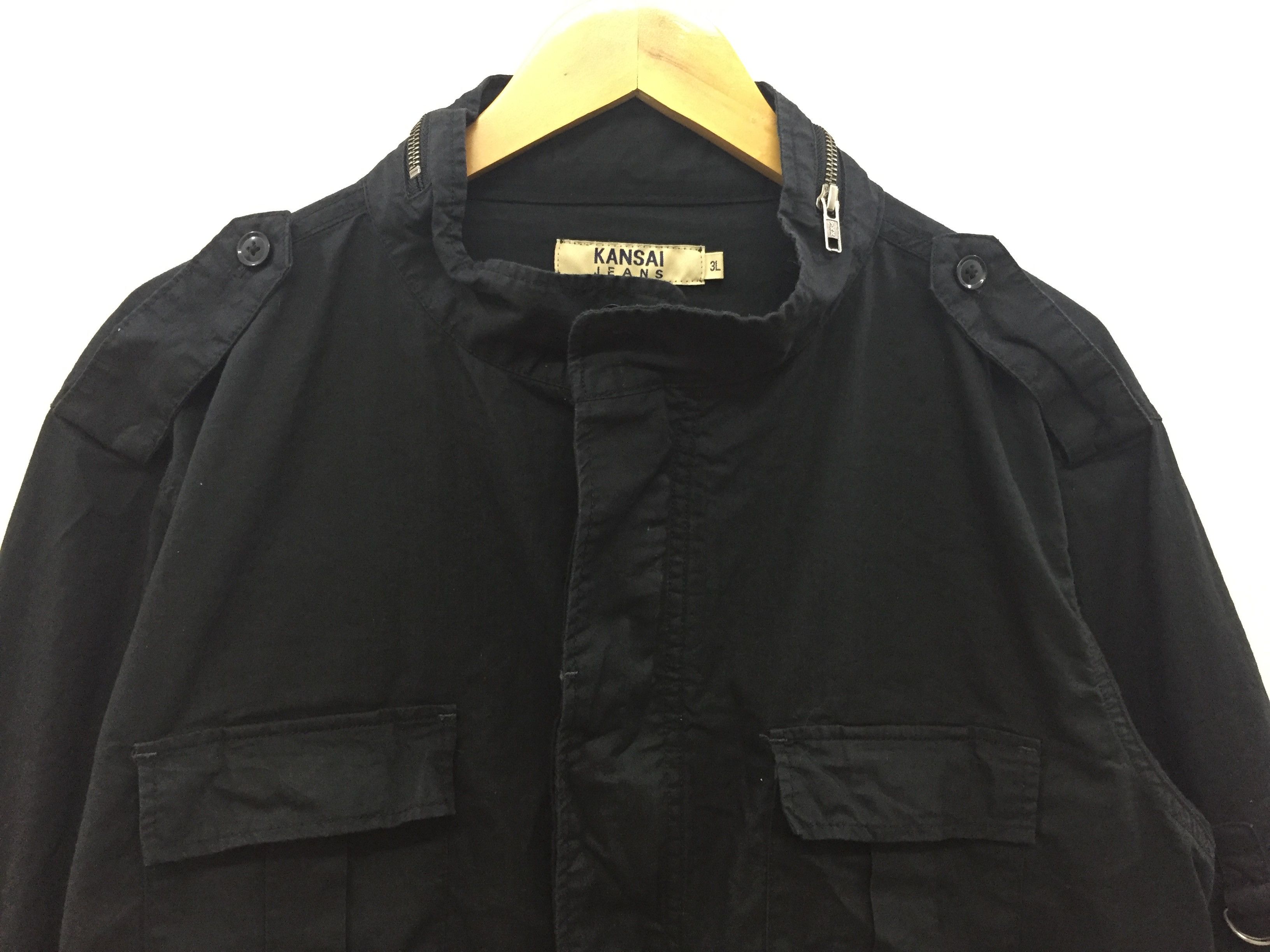 Japanese Brand × Kansai Yamamoto KANSAI YAMAMOTO Double Pocket Zipper shirt jacket Size US XL / EU 56 / 4 - 3 Thumbnail