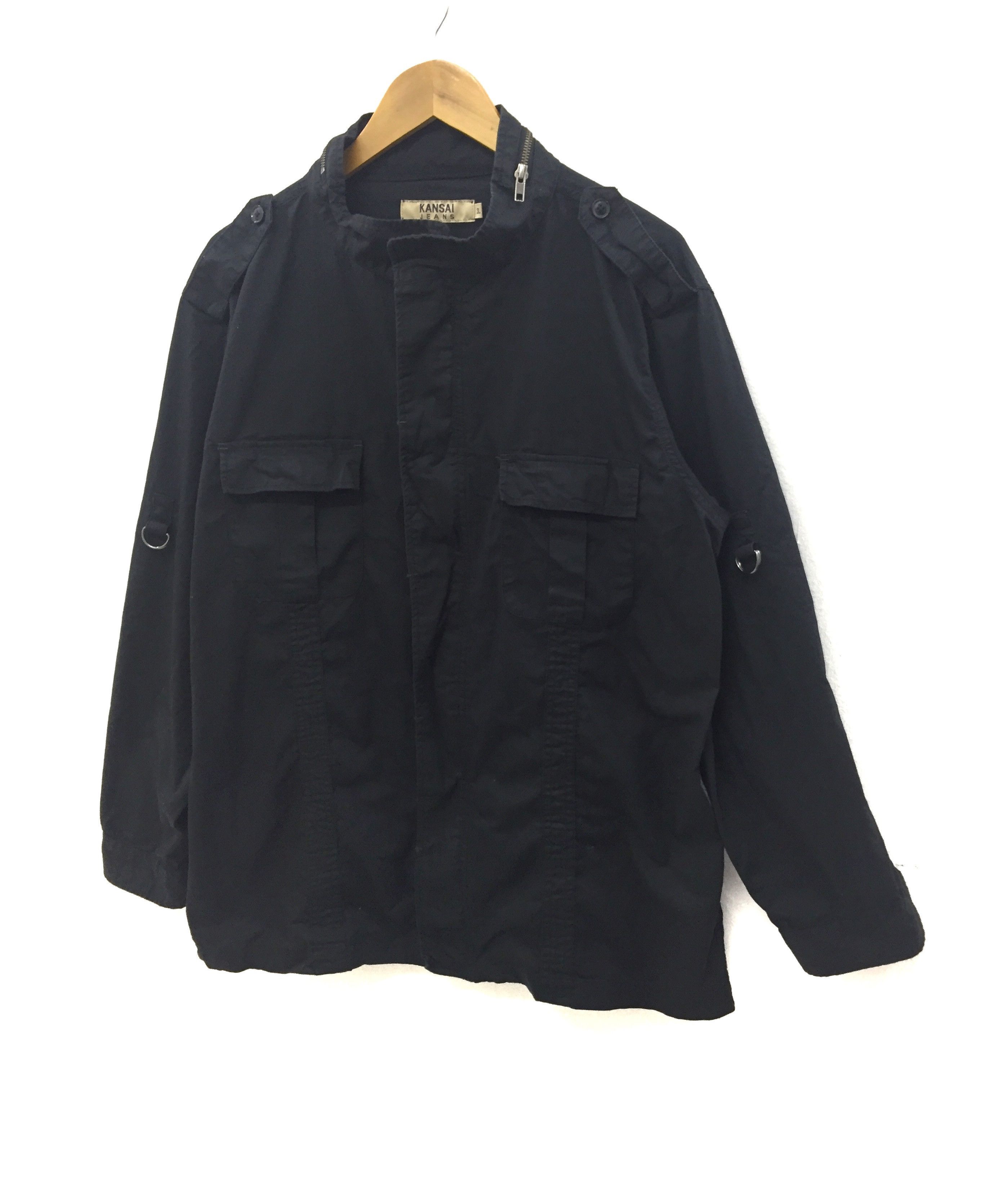 Japanese Brand × Kansai Yamamoto KANSAI YAMAMOTO Double Pocket Zipper shirt jacket Size US XL / EU 56 / 4 - 2 Thumbnail