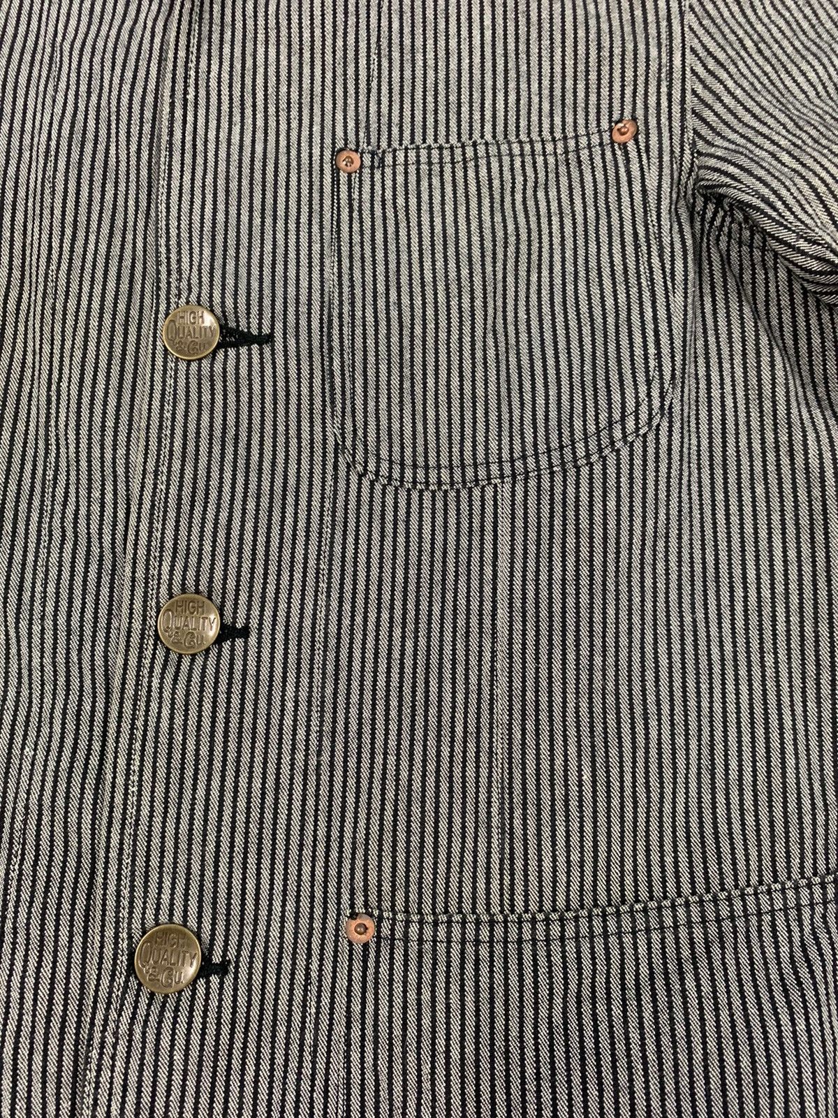 Journal Standard × Sugar Cane × Toyo Enterprises 🇯🇵Vintage Workers Striped Chore Jacket Japan Size US M / EU 48-50 / 2 - 5 Thumbnail