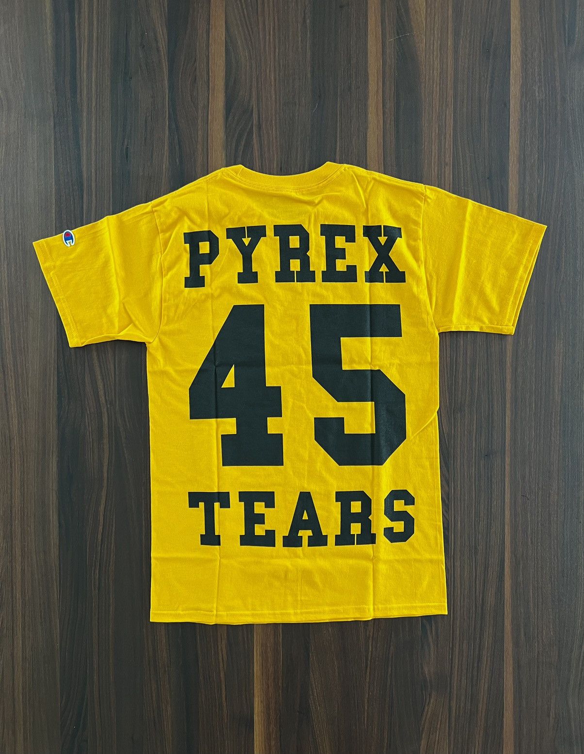 image of Denim Tears x Pyrex Vision Pyrex Tears Tee in Yellow, Men's (Size Small)