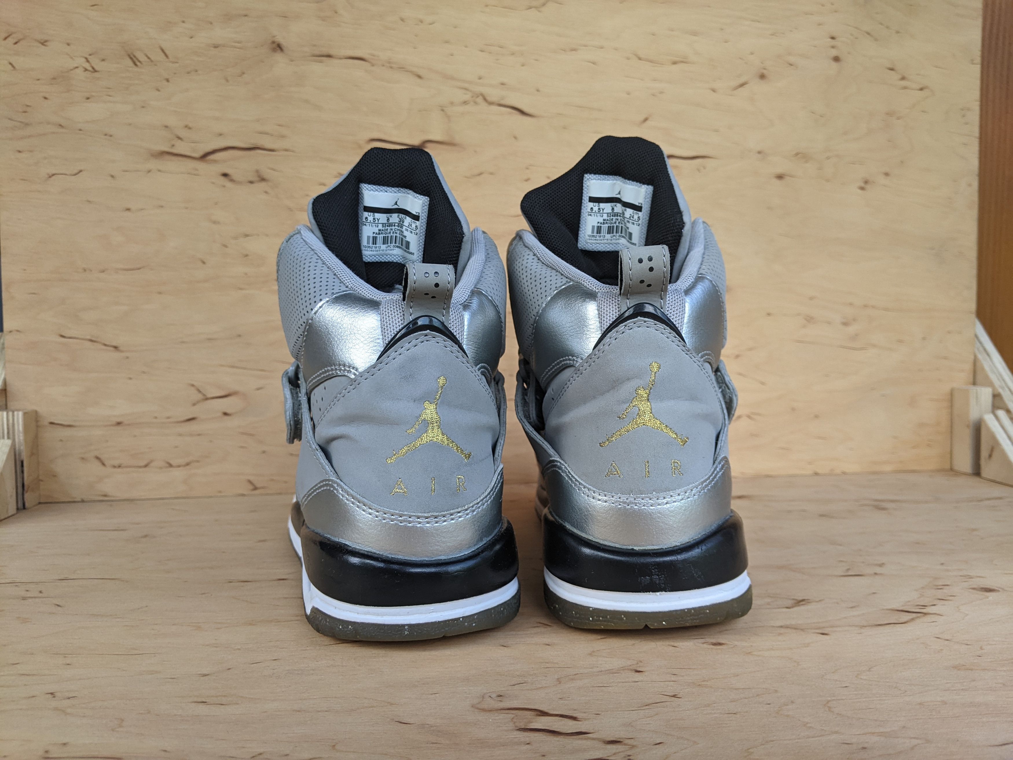 Jordan Brand Jordan Flight 45 High GS 'Metallic Silver' by Nike Size US 8.5 / IT 38.5 - 12 Thumbnail