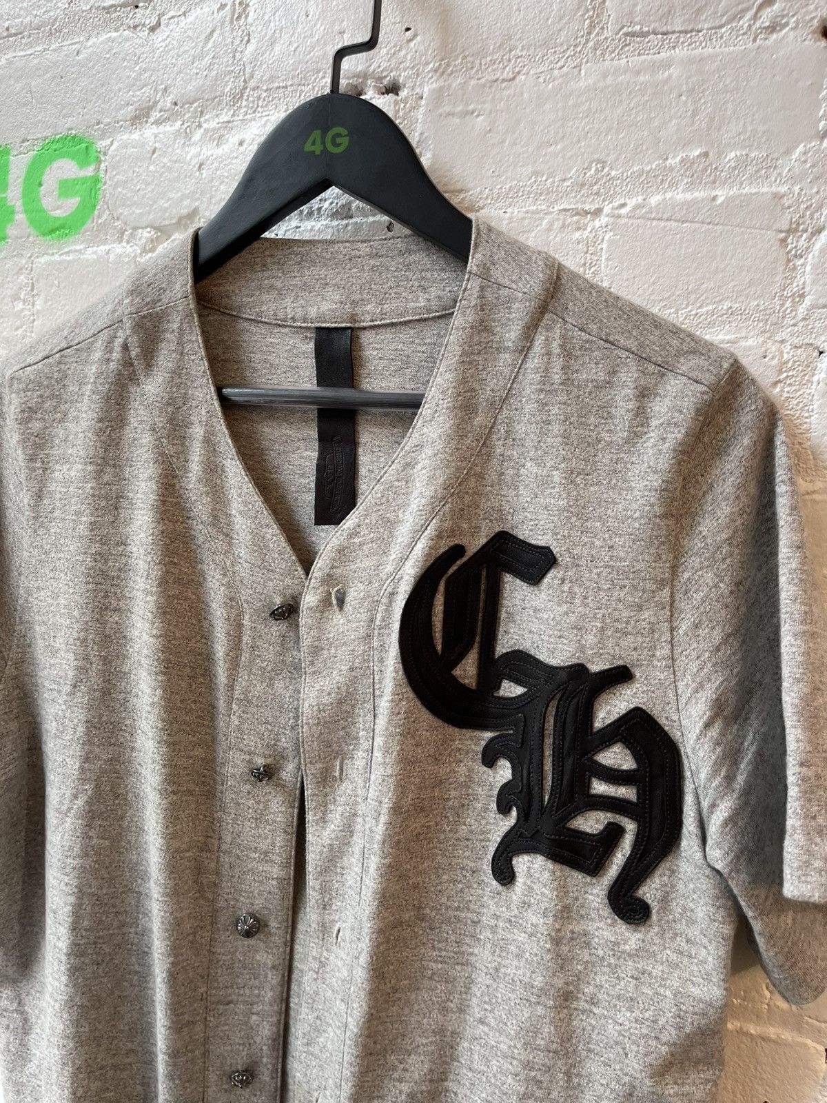 Chrome Hearts Chrome Hearts CUSTOM Leather Patch Baseball Jersey Shirt Size US L / EU 52-54 / 3 - 2 Thumbnail