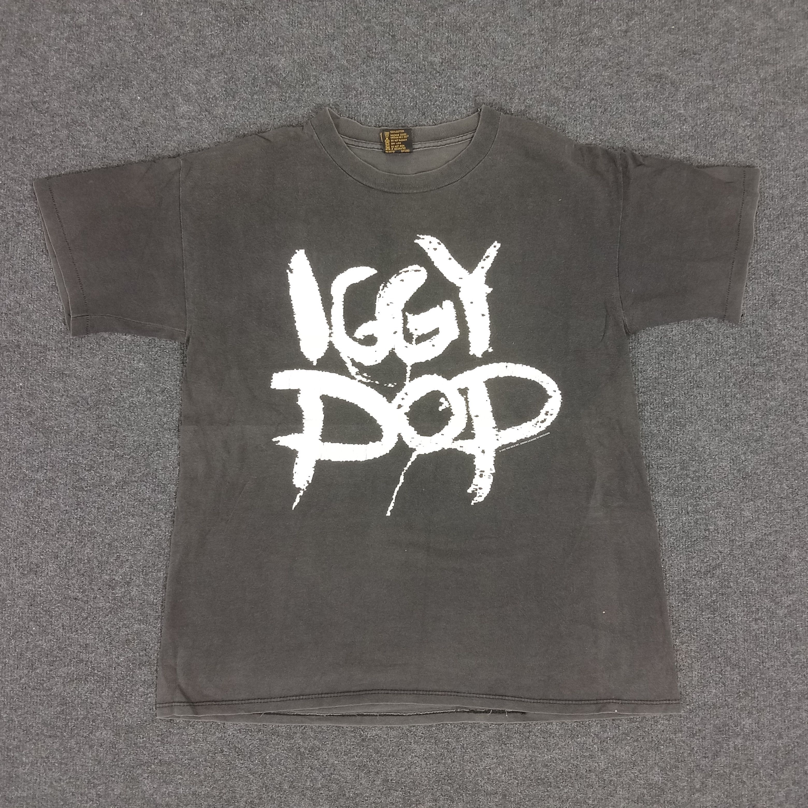 Band Tees × Vintage Vintage 90's Iggy Pop American Singer Tour Tshirt Size US L / EU 52-54 / 3 - 3 Thumbnail