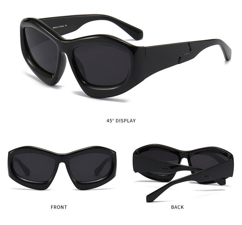 Designer Y2K Bigger Baggy Punk Sunglasses Size ONE SIZE - 2 Thumbnail