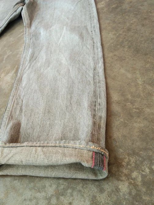 Japanese Brand × Jean × Vintage Vintage Distressed Japanese HR Market Selvedge Redline Jeans Size US 33 - 3 Thumbnail