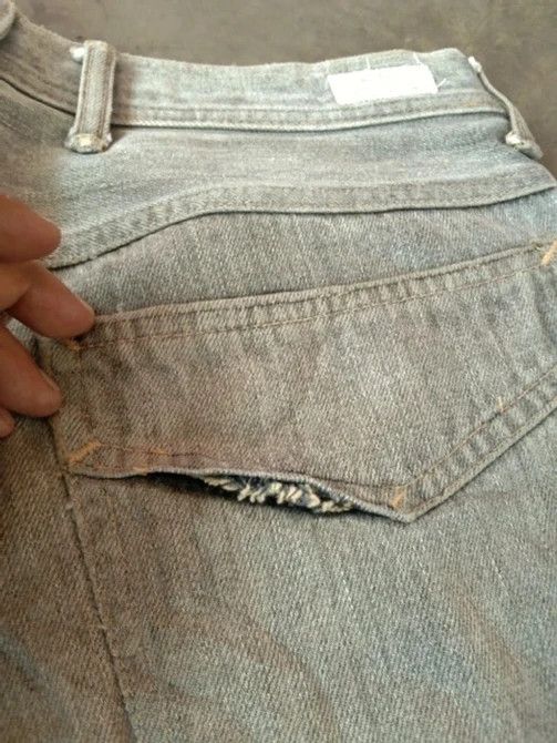 Japanese Brand × Jean × Vintage Vintage Distressed Japanese HR Market Selvedge Redline Jeans Size US 33 - 6 Thumbnail