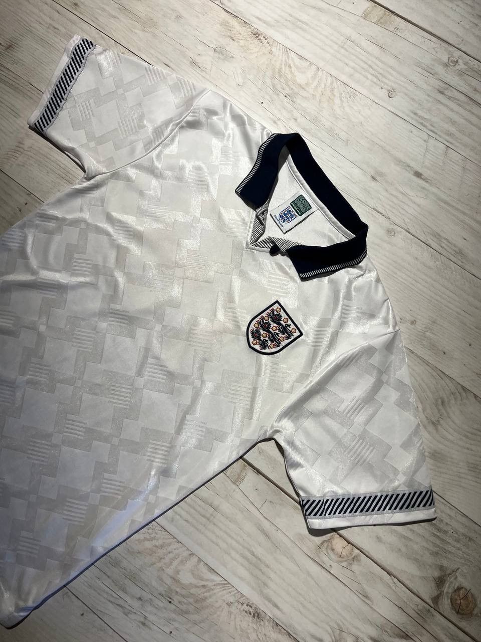 Vintage Score Draw England 1990 1992 #19 Home Shirt Soccer Jersey Size US M / EU 48-50 / 2 - 3 Thumbnail