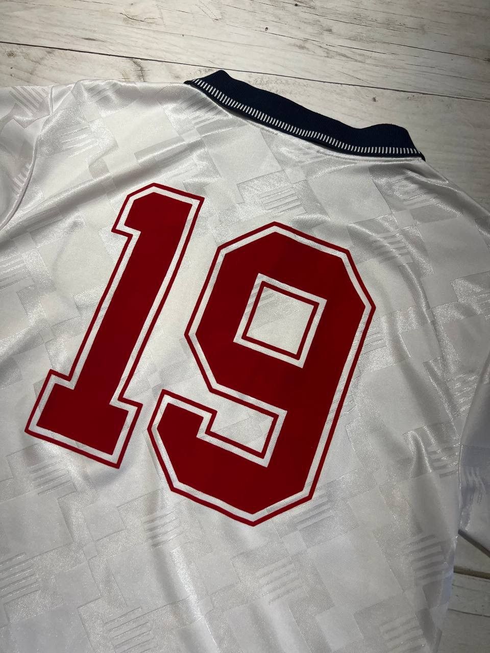 Vintage Score Draw England 1990 1992 #19 Home Shirt Soccer Jersey Size US M / EU 48-50 / 2 - 12 Thumbnail
