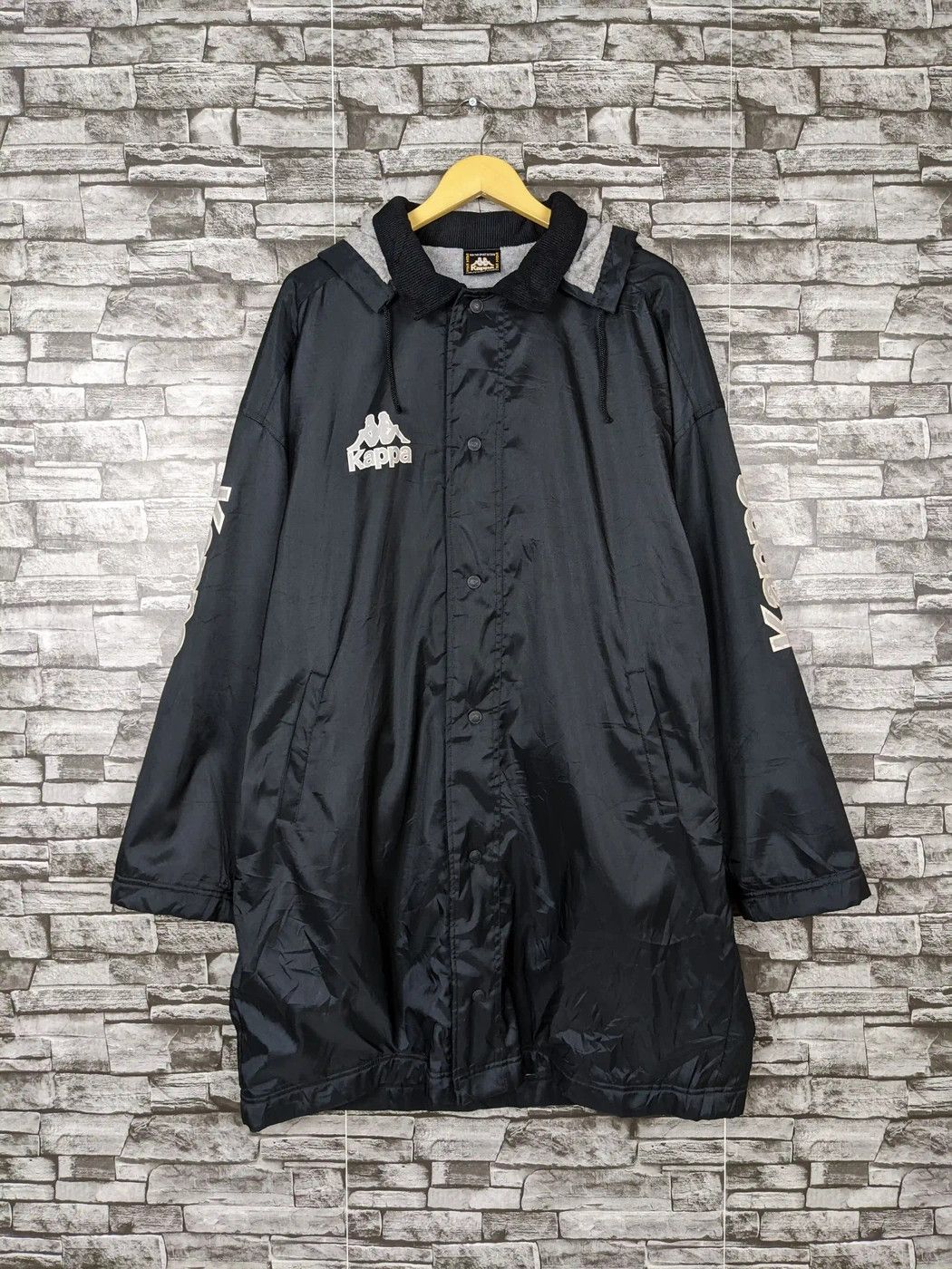 Kappa Vintage Kappa Raincoat Long Jacket Embroidery Size US L / EU 52-54 / 3 - 3 Thumbnail