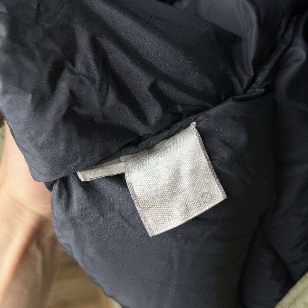The North Face × Vintage The North Face Nuptse 600 Khaki Black Logo Puffer Size US M / EU 48-50 / 2 - 7 Thumbnail