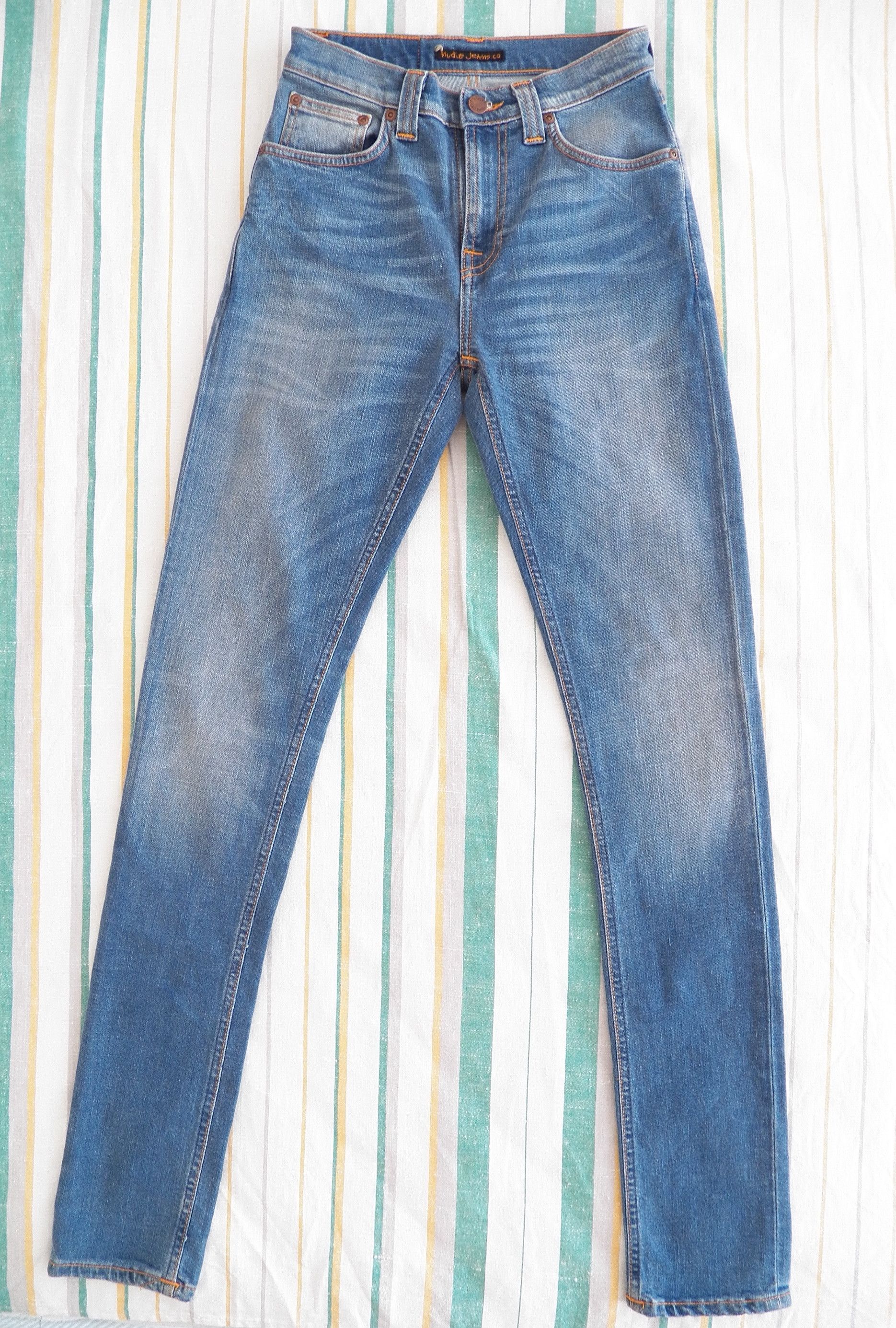 Pipe Led Crispy Pepper W25 L32 Blue Skinny Fit Stretch Jeans